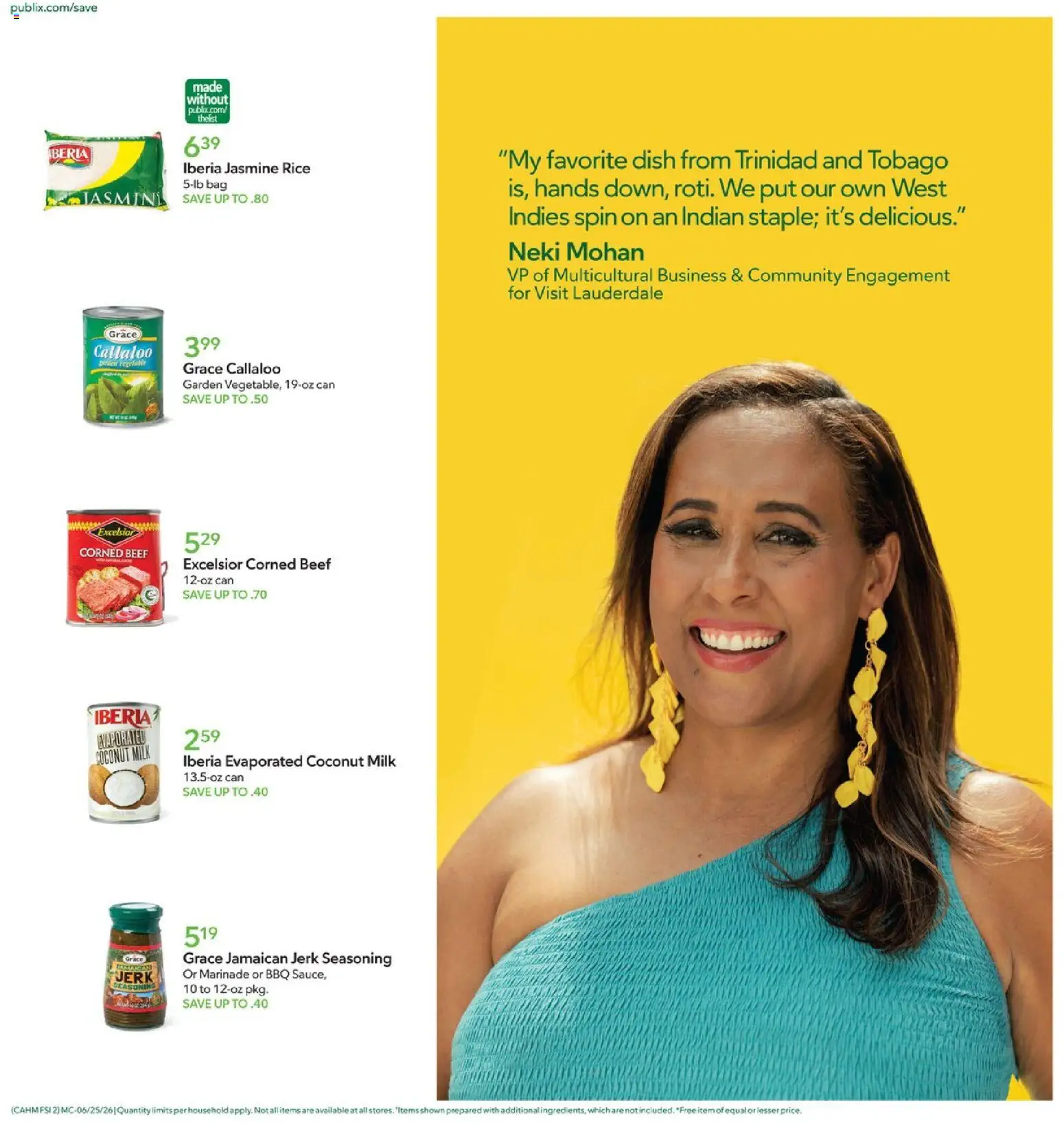 Publix Ad - valid from 06/25/2026 | Page: 2 | Products: Milk, Rice, Beef, Bag