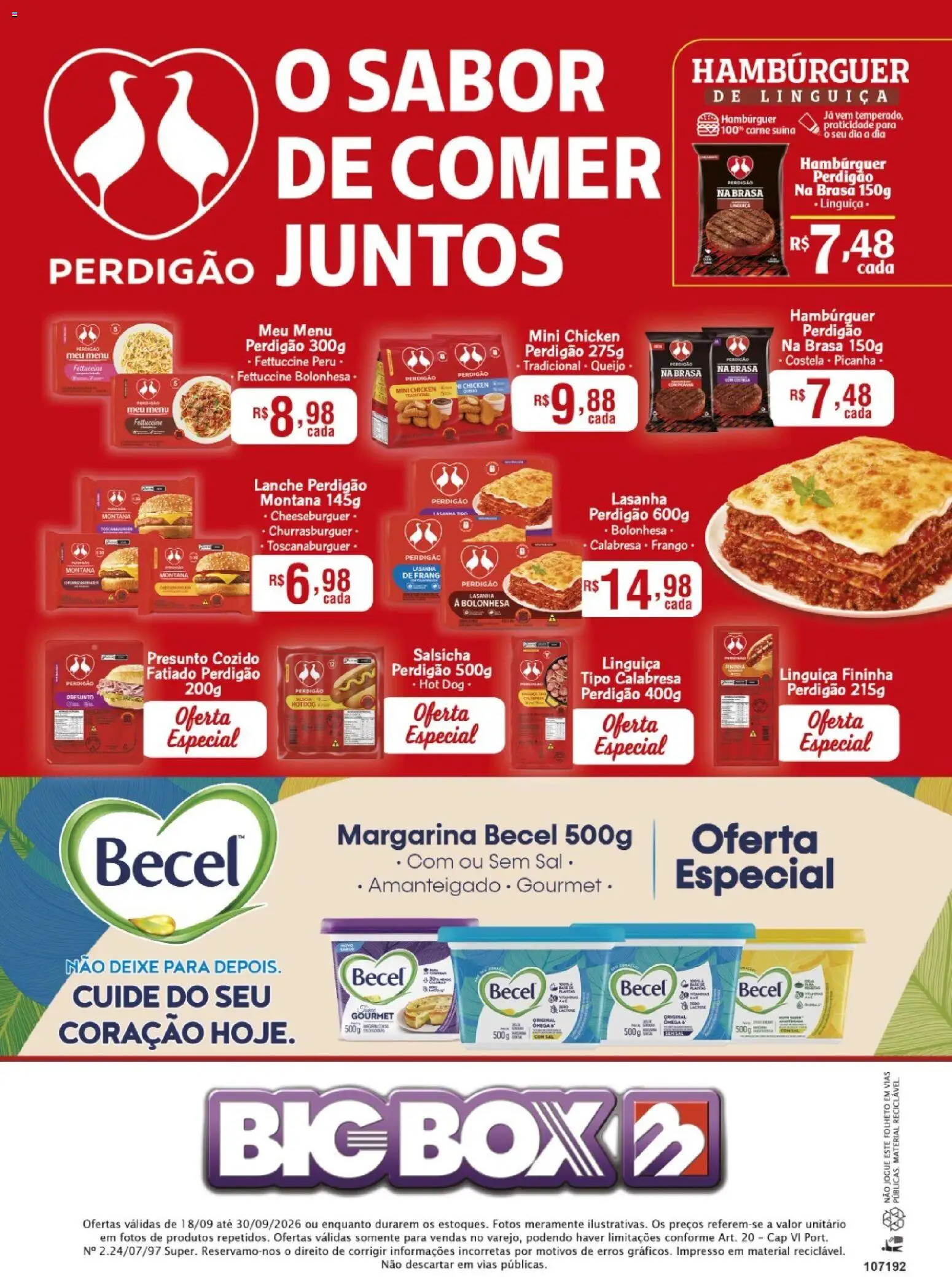 Big Box Folheto - válido de 18/09/2026 | Página: 2 | Produtos: Linguiça, Picanha, Presunto, Hambúrguer