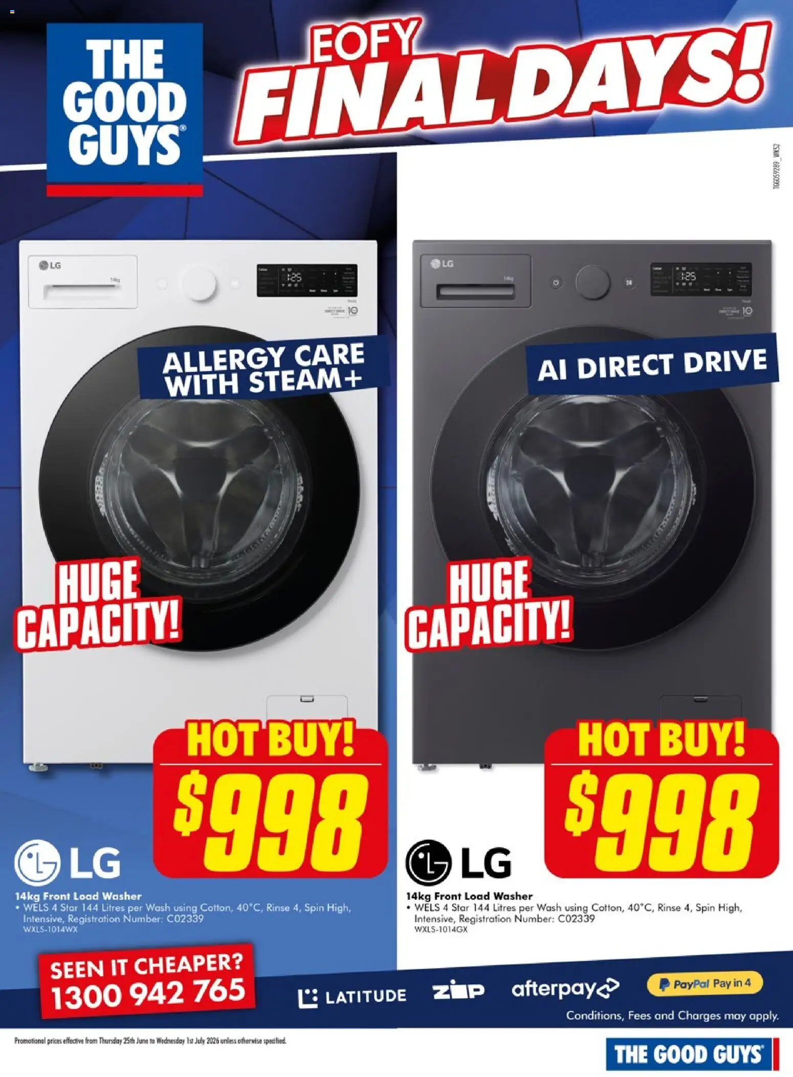 The Good Guys catalogue - valid from 25/06/2026 | Page: 10 | Products: Washer, Allergy
