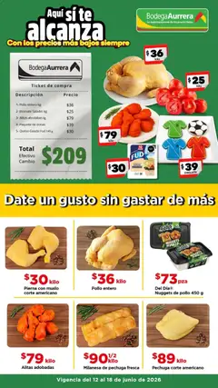 Vista previa de Bodega Aurrerá folleto Date un gusto sin gastar de más, nuevo folleto de la tienda, válido en México a partir del 12.06.2026
