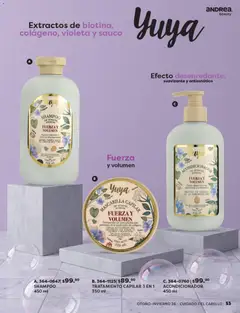 Vista previa de Andrea catálogo Beauty, nuevo folleto de la tienda, válido en México a partir del 23/08/2026 | Página: 53 | Productos: Suavizante, Shampoo, Ingredientes, Acondicionador