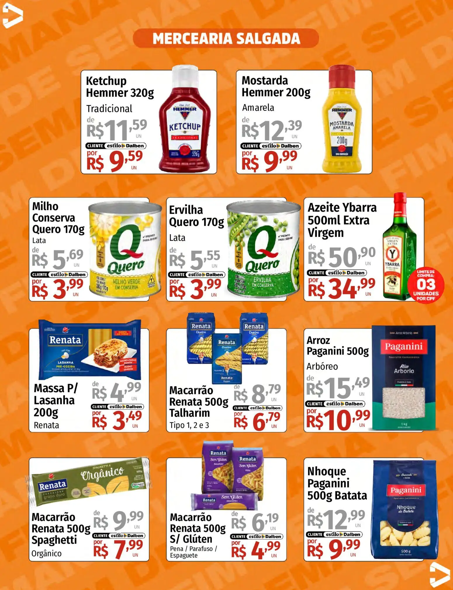 Supermercado Dalben Folheto - válido de 28/08/2026 | Página: 7 | Produtos: Espaguete, Talharim, Macarrão, Milho