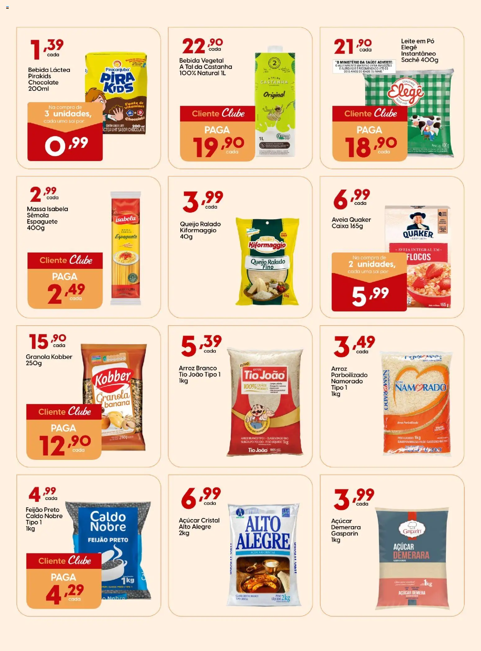 Rissul Folheto - válido de 14.05.2026 | Página: 6 | Produtos: Queijo, Arroz, Massa, Leite em pó