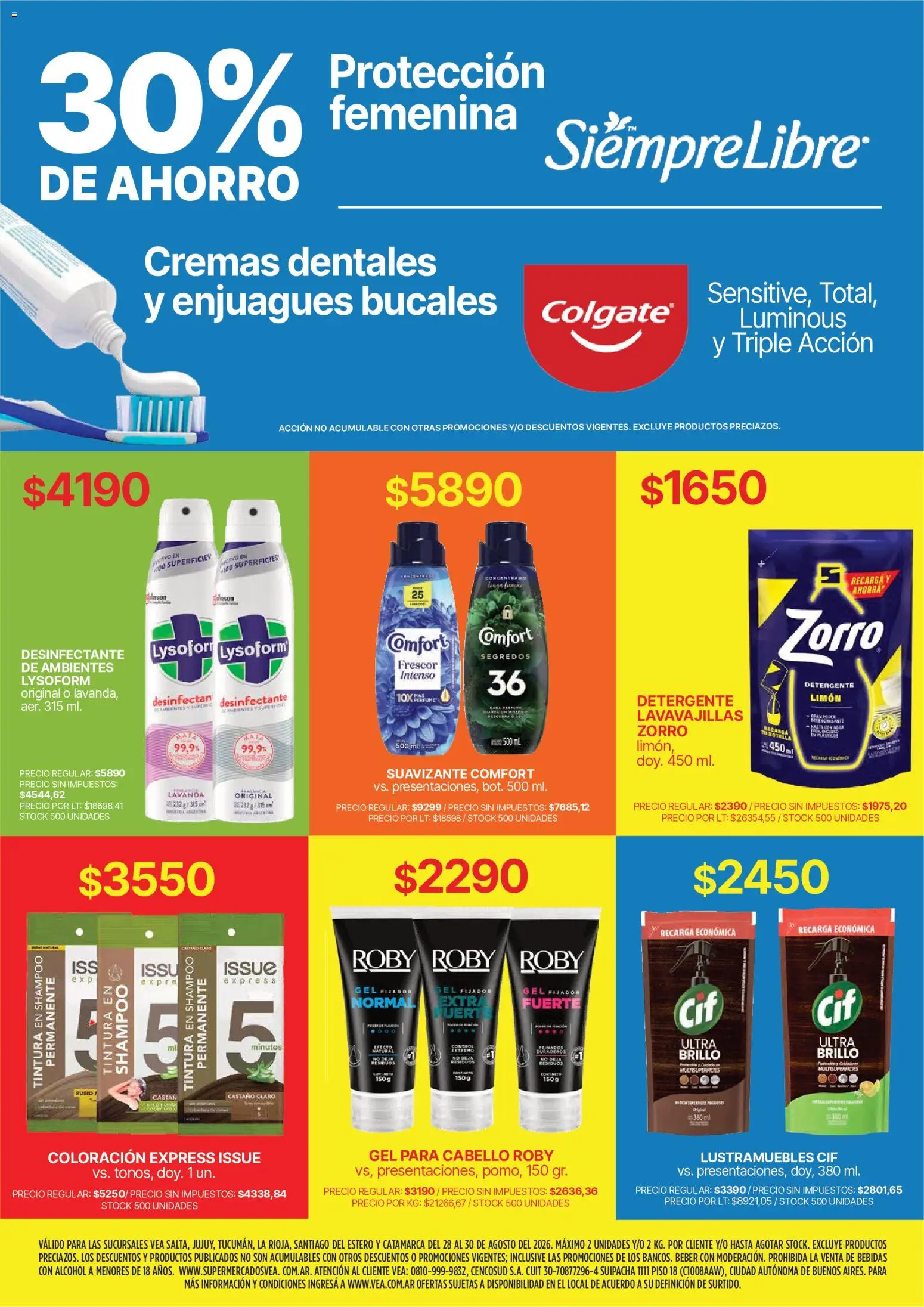 Vea - Fin de semana de ahorro | NOA │ válido desde el 28/08/2026 | Página: 6 | Productos: Lustramuebles, Botella, Lavavajillas, Fijador