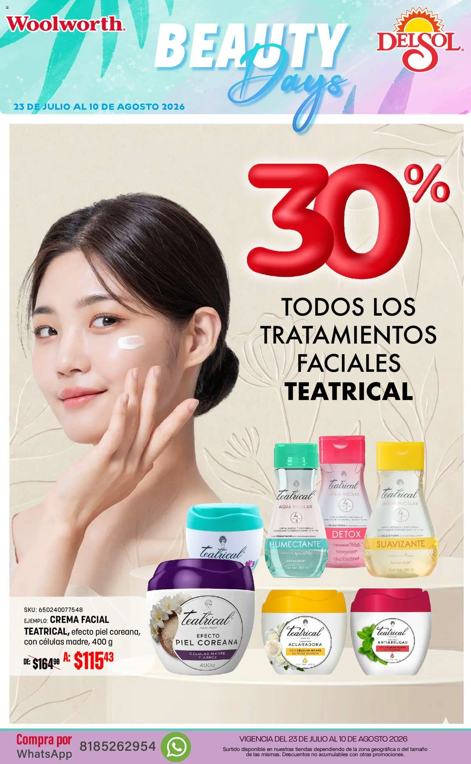 Nuevas ofertas de Del Sol y Woolworth válidas en toda la República Mexicana desde el 23/07/2026. ¡Encuentra las mejores ofertas en Del Sol y Woolworth catálogo! | Página: 7