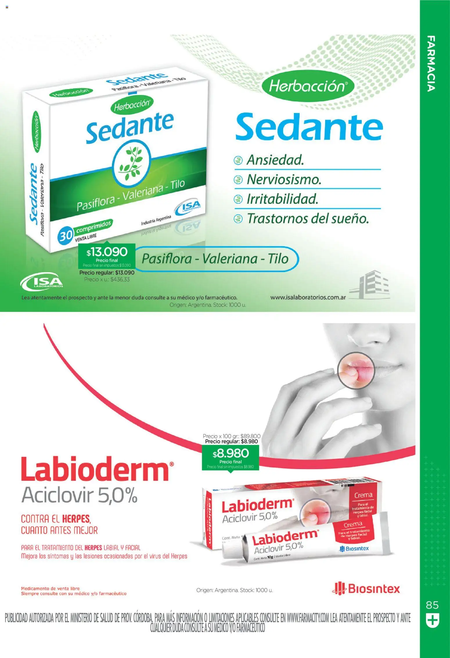 Farmacity catálogo │ válido desde el 01/09/2026 | Página: 85 | Productos: Crema