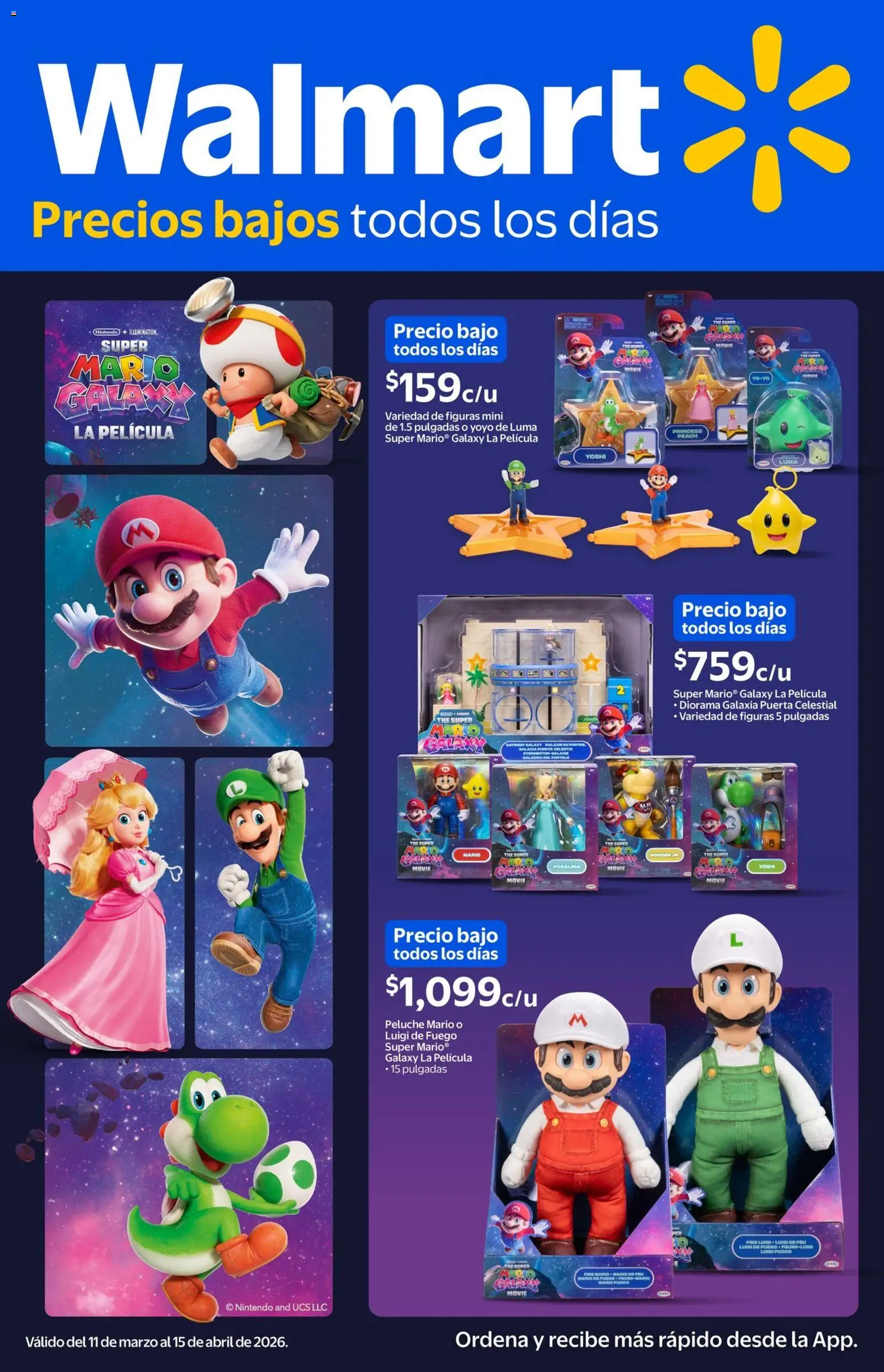 Nuevas ofertas de Walmart válidas en toda la República Mexicana desde el 11.03.2026. ¡Encuentra las mejores ofertas en Walmart folleto Mario Bros ! | Página: 1
