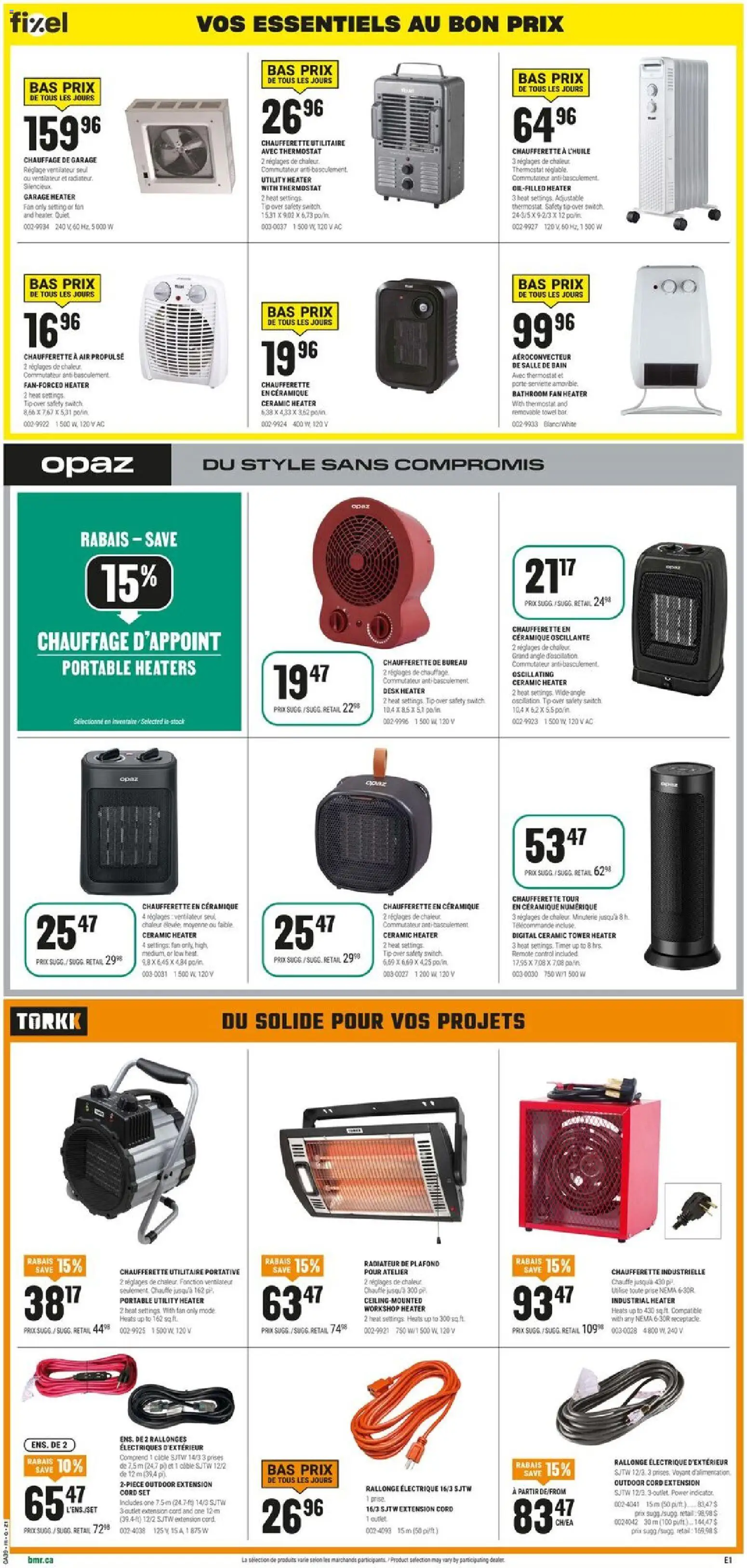 BMR flyer valid from Sep 24, 2026 | Page: 5 | Products: Cable, Fan