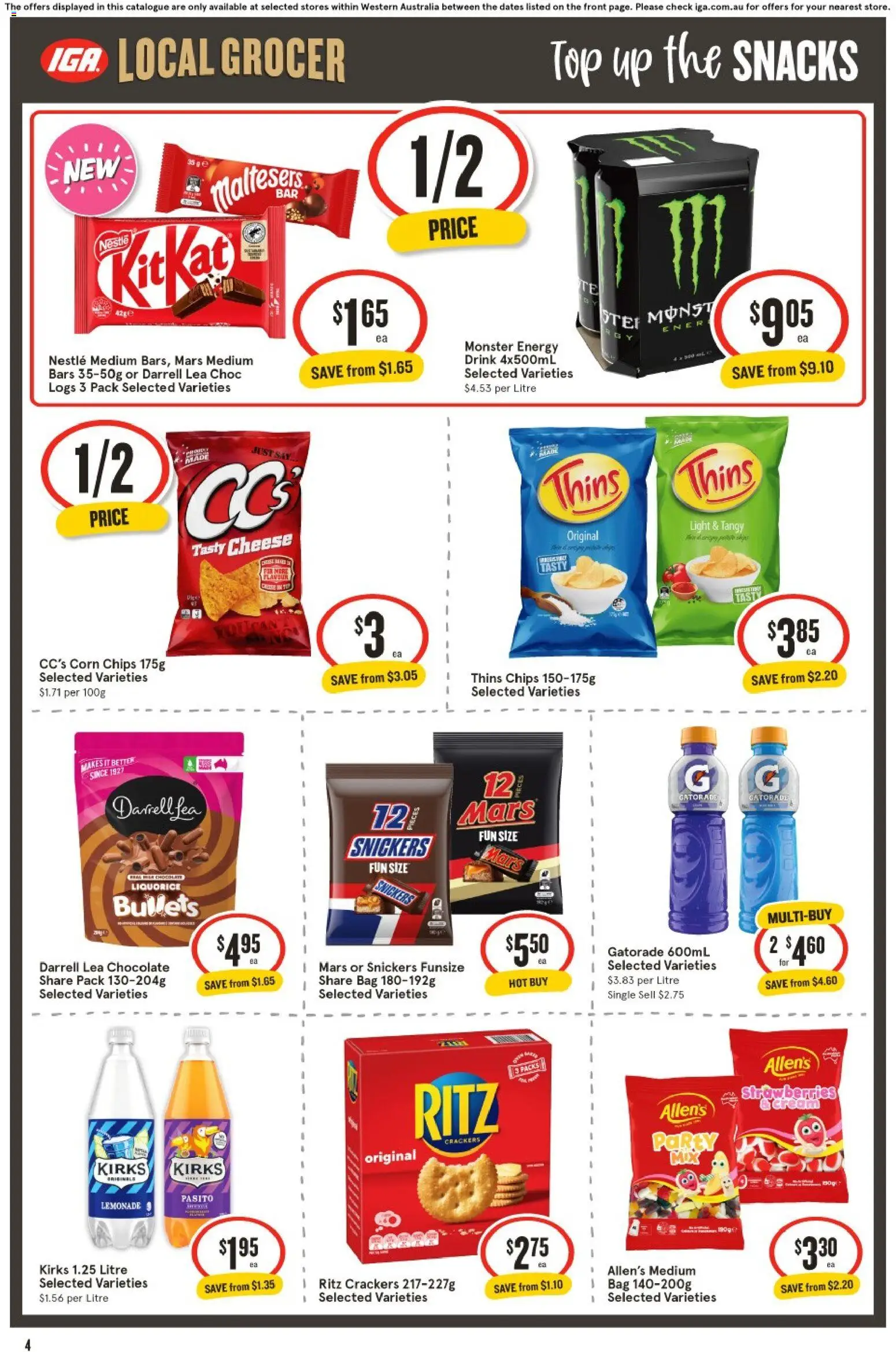 IGA catalogue - valid from 08/07/2026 | Page: 5 | Products: Crackers, Cheese, Strawberries, Chips