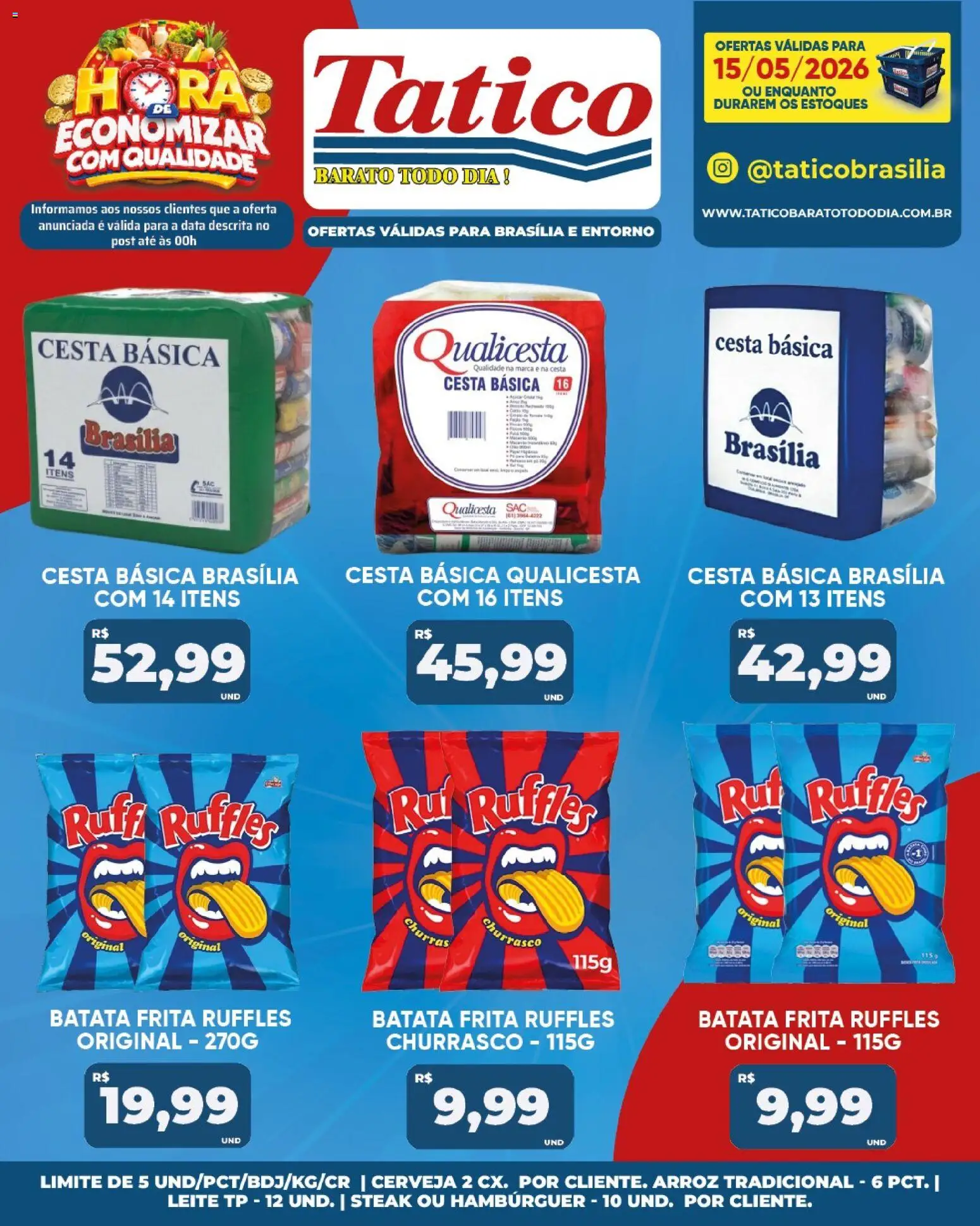 Tatico Folheto - válido de 15.05.2026 | Página: 17 | Produtos: Leite, Arroz, Batata, Batata frita
