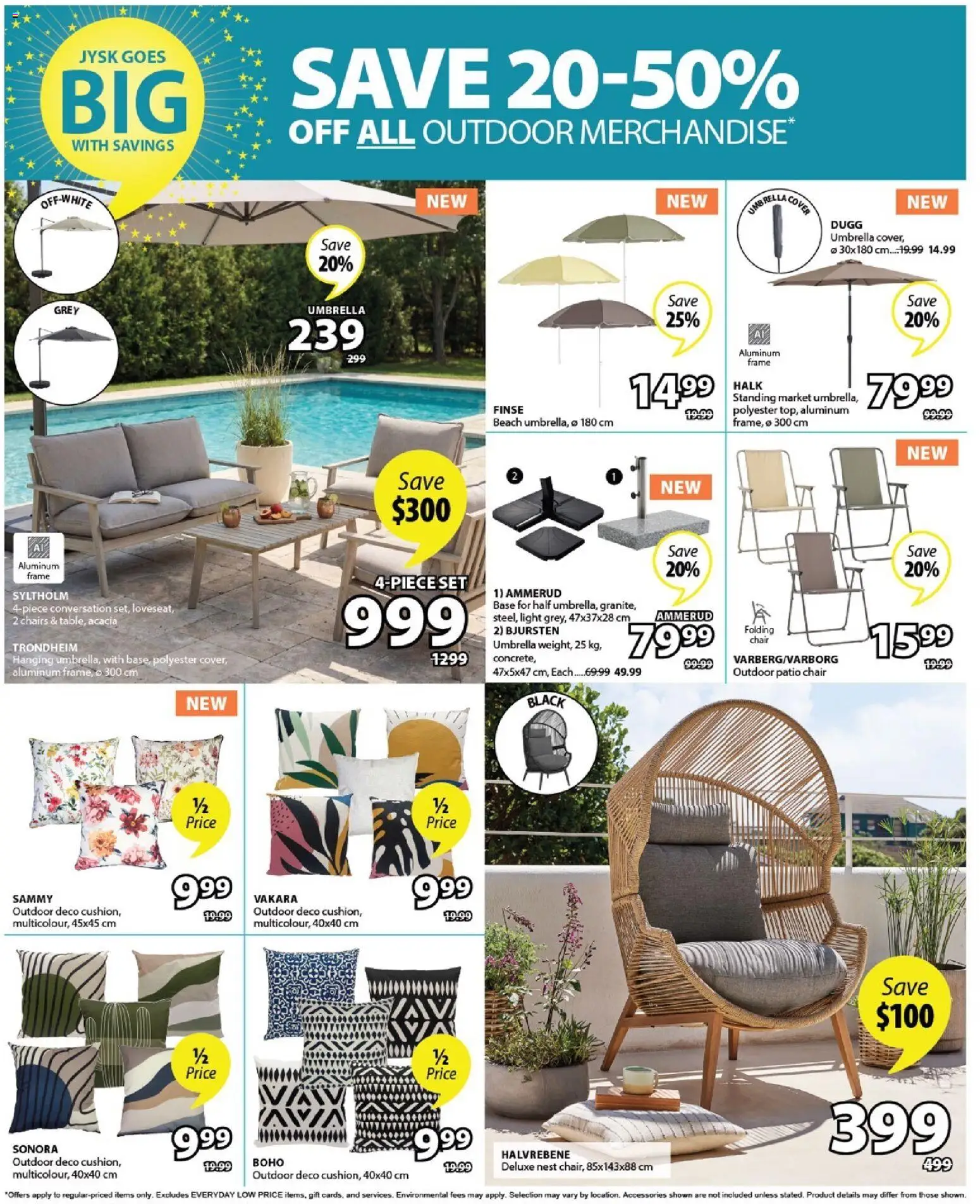 JYSK flyer valid from 07.05.2026 | Page: 6 | Products: Umbrella, Chair