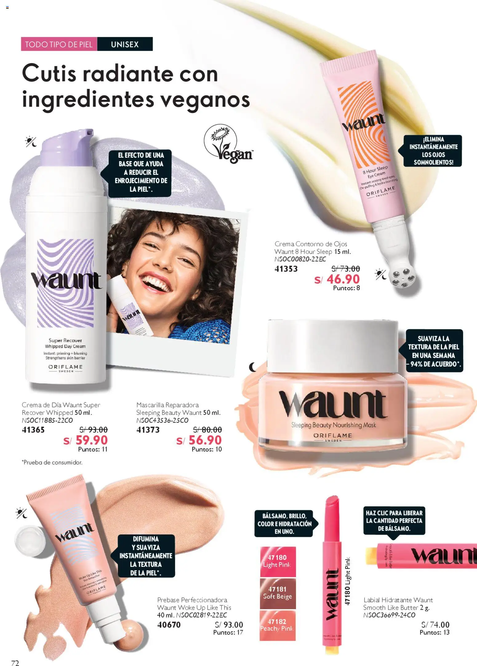 Catálogo Oriflame válido desde 28/03/2026 | Página: 72 | Productos: Crema, Ingredientes