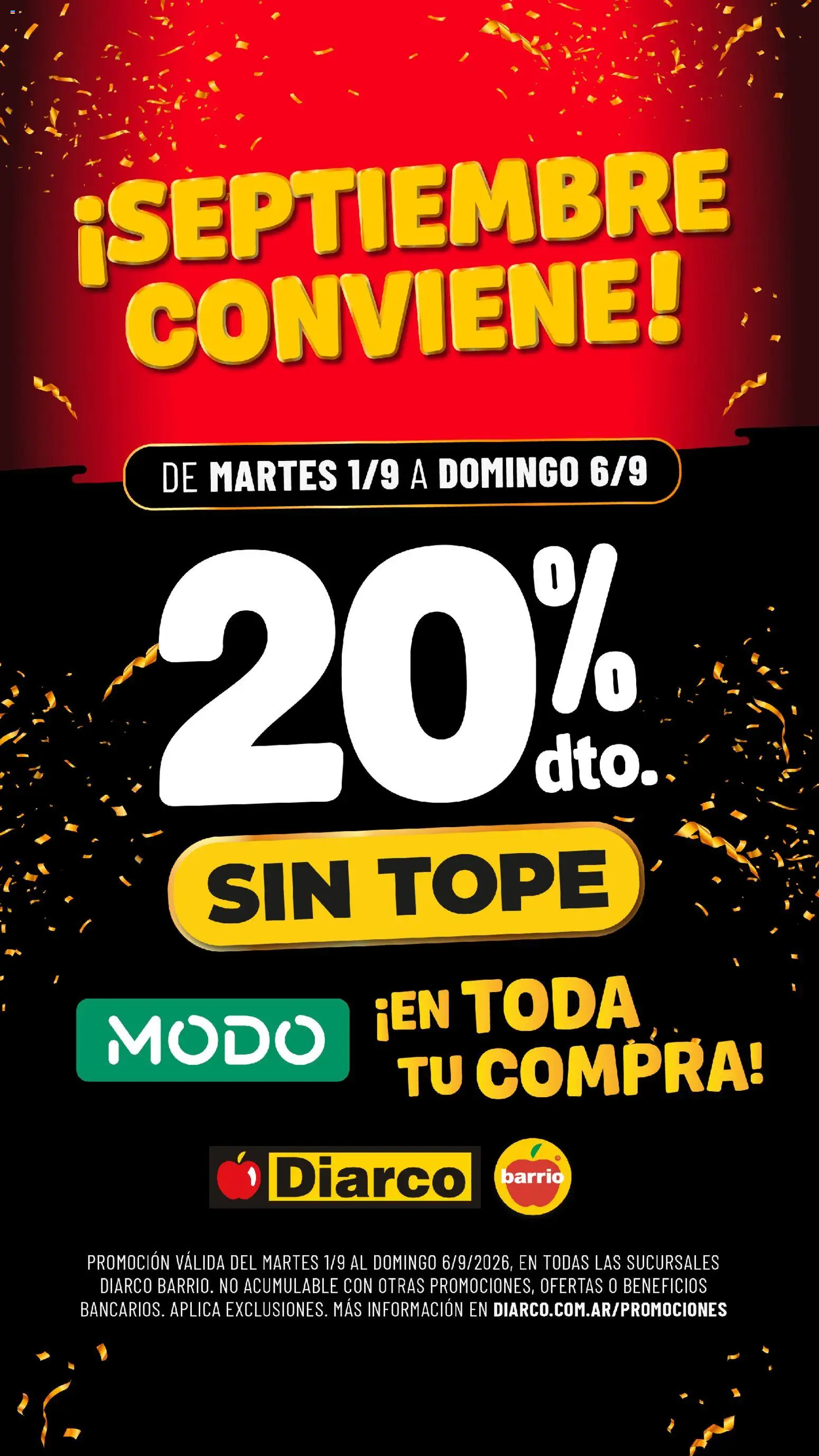 Diarco - Promo Modo Barrio │ válido desde el 01/09/2026 | Página: 1