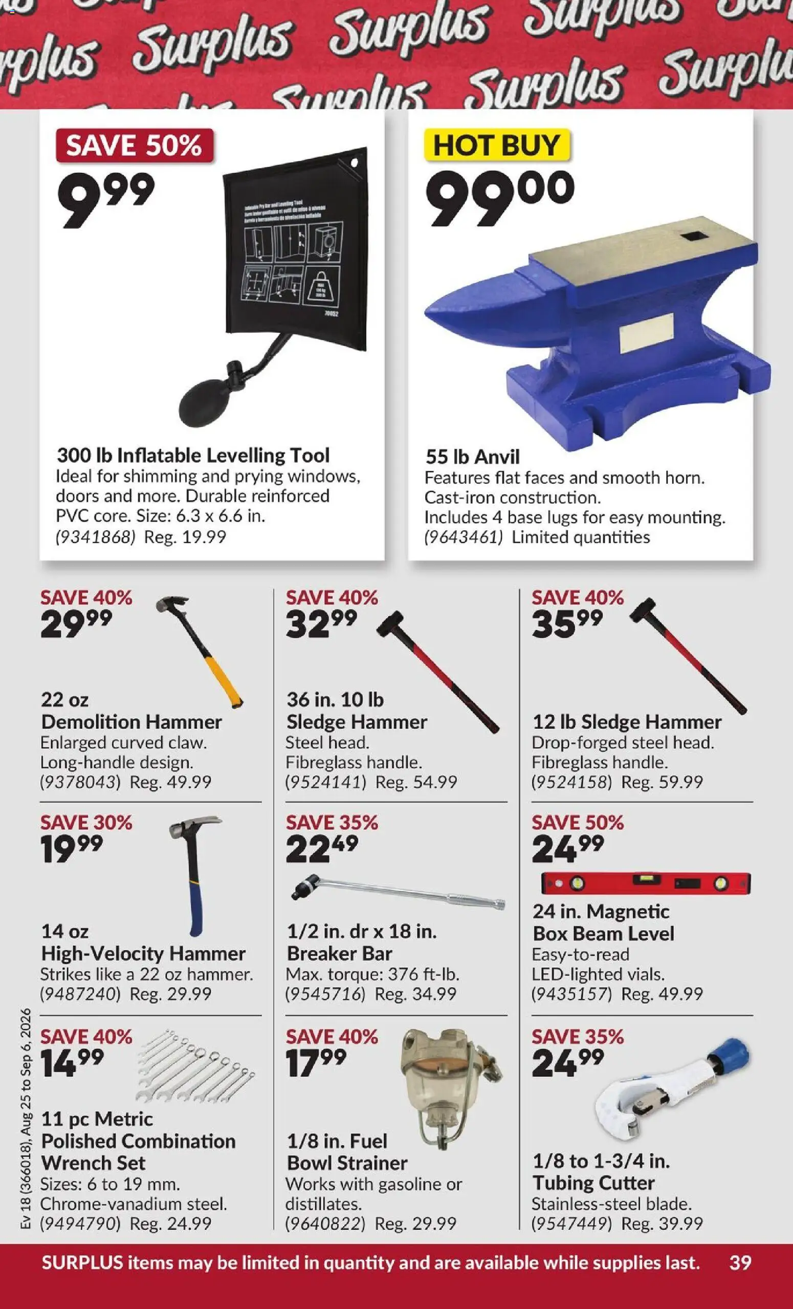 Princess Auto flyer valid from Aug 25, 2026 | Page: 40 | Products: PC, Cutter, Box