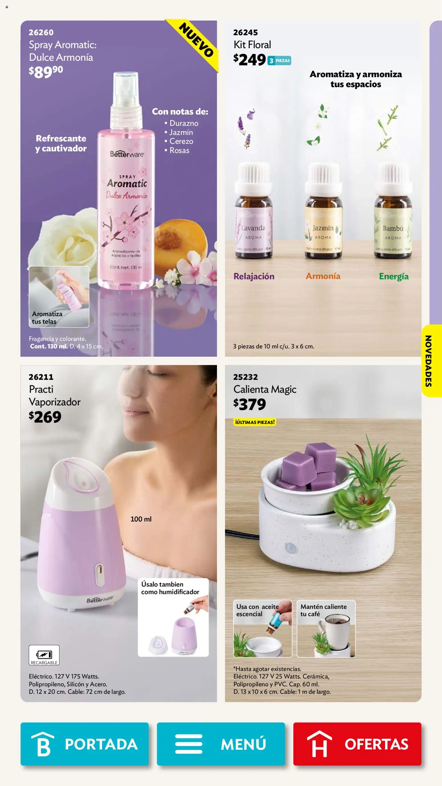 Nuevas ofertas de Betterware válidas en toda la República Mexicana desde el 31/08/2026. ¡Encuentra las mejores ofertas en Betterware campaña 9 2026! | Página: 53 | Productos: Durazno, Café, Cable, Dulce