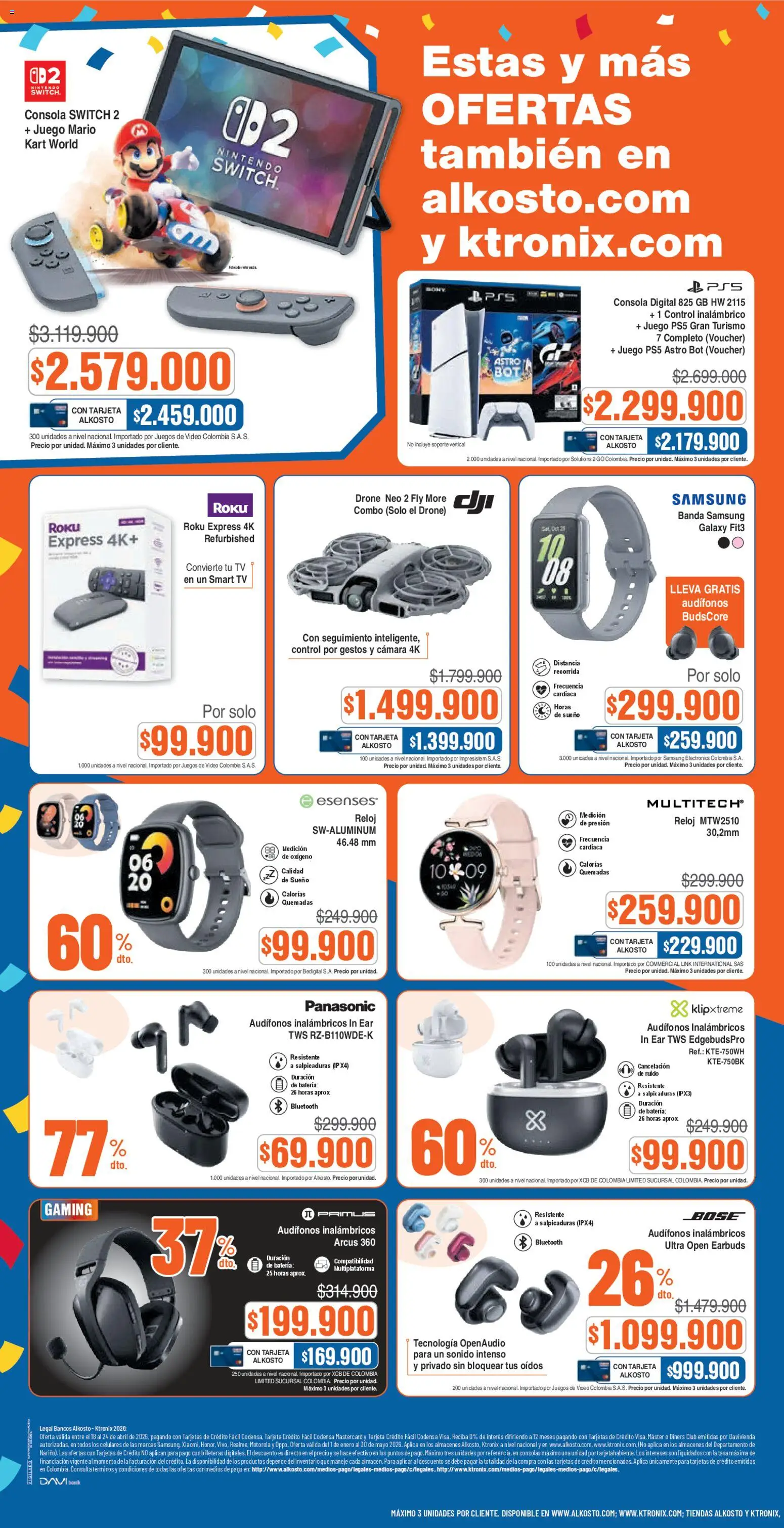 Ktronix revista - valida desde el 18.04.2026 | Página: 4 | Productos: Reloj, Video, Audífonos, Juego