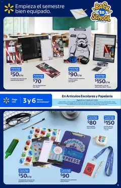 Vista previa de Walmart folleto Back to School, nuevo folleto de la tienda, válido en México a partir del 08/07/2026 | Página: 4 | Productos: Pizarrón, Banco