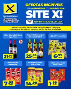 X Supermercados ofertas incríveis - Pré-Visualização do folheto da loja X Supermercados, válido de 26/10/2026