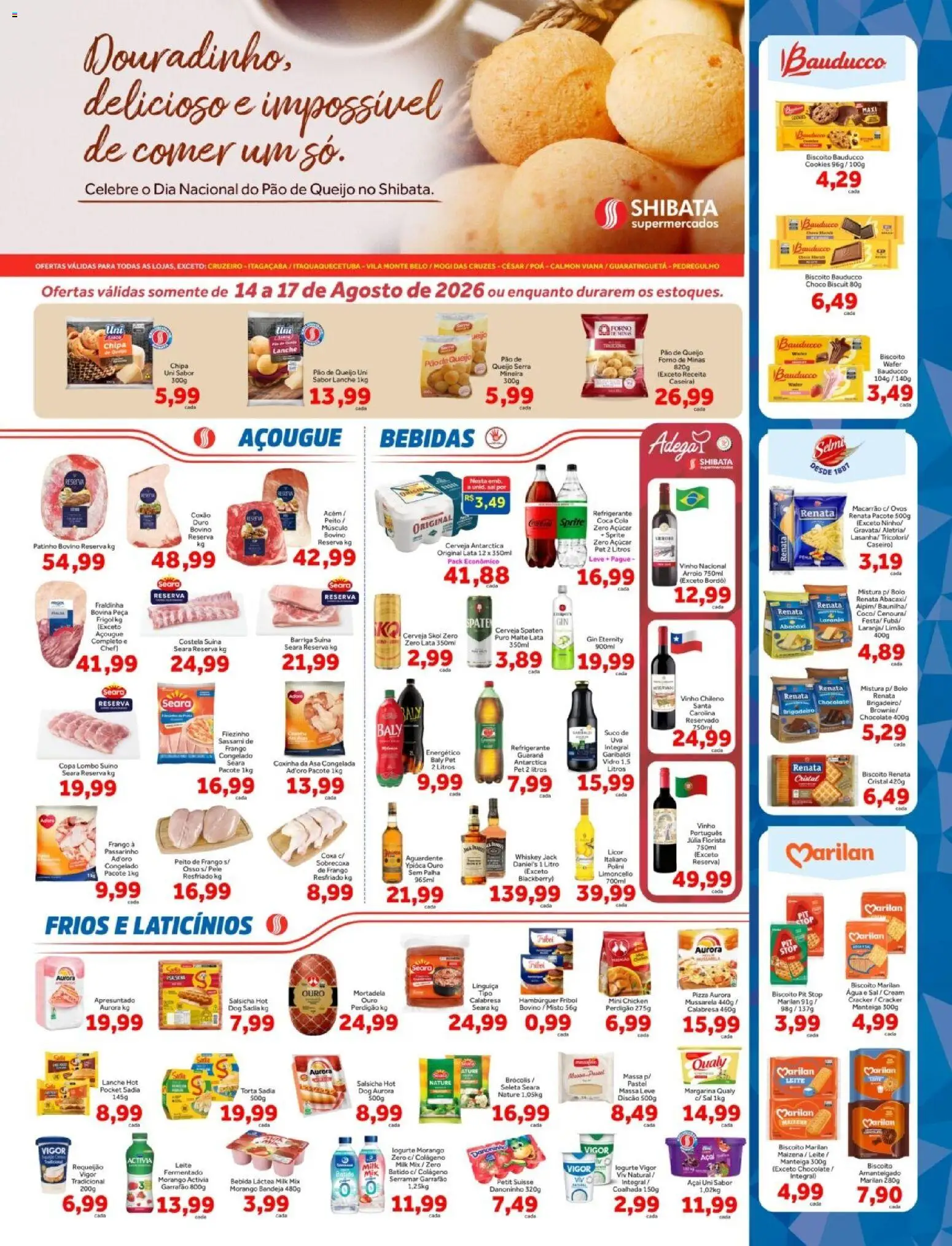 Shibata Folheto - válido de 14/08/2026 | Página: 1 | Produtos: Guaraná, Energético, Suco, Bandeja