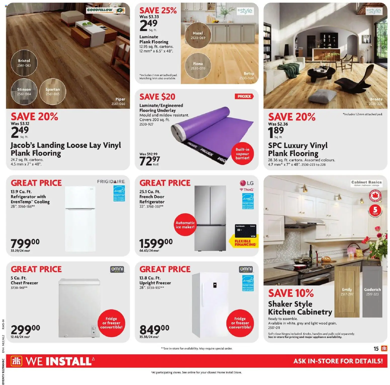 Home Hardware flyer valid from Jul 16, 2026 | Page: 27 | Products: Refrigerator, Freezer, Cabinet