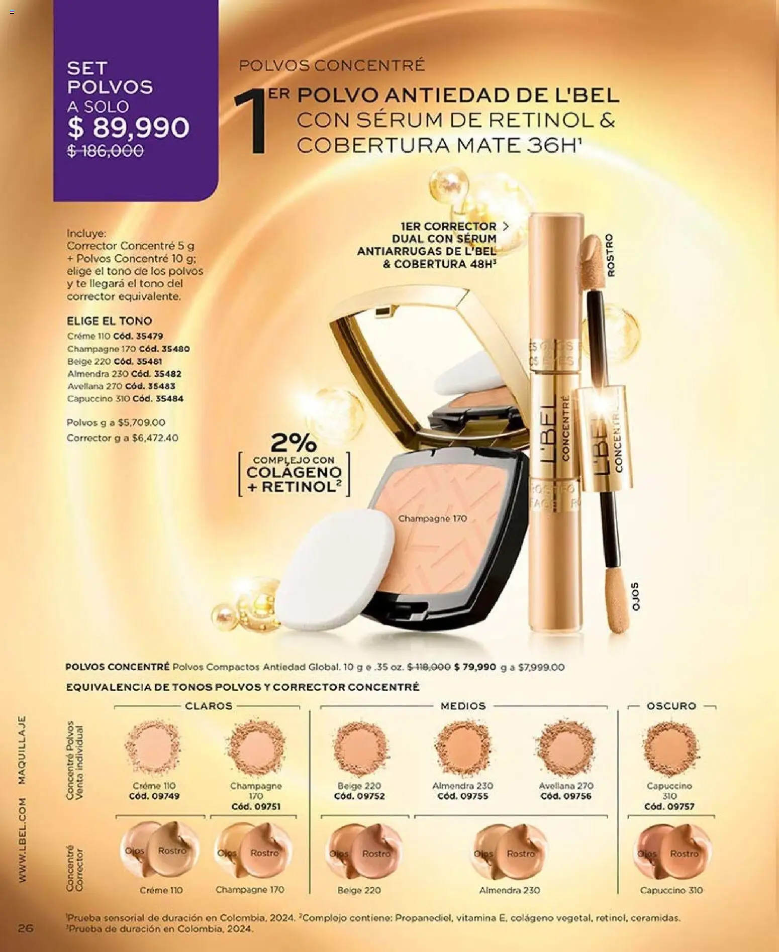 L'Bel revista - valida desde el 07/08/2026 | Página: 26 | Productos: Almendra, Individual, Maquillaje, Corrector