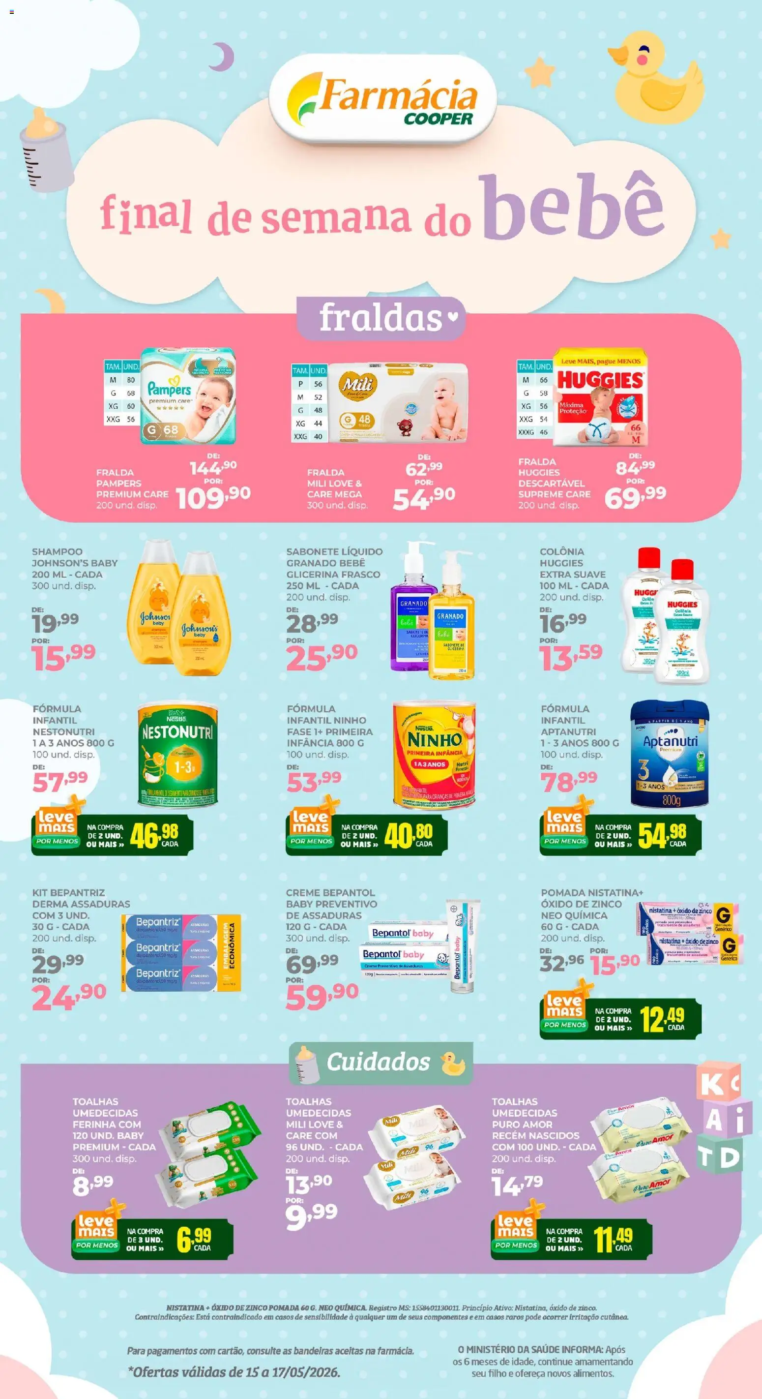 Cooper Folheto - válido de 15.05.2026 | Página: 1 | Produtos: Pampers, Creme, Fórmula infantil, Sabonete