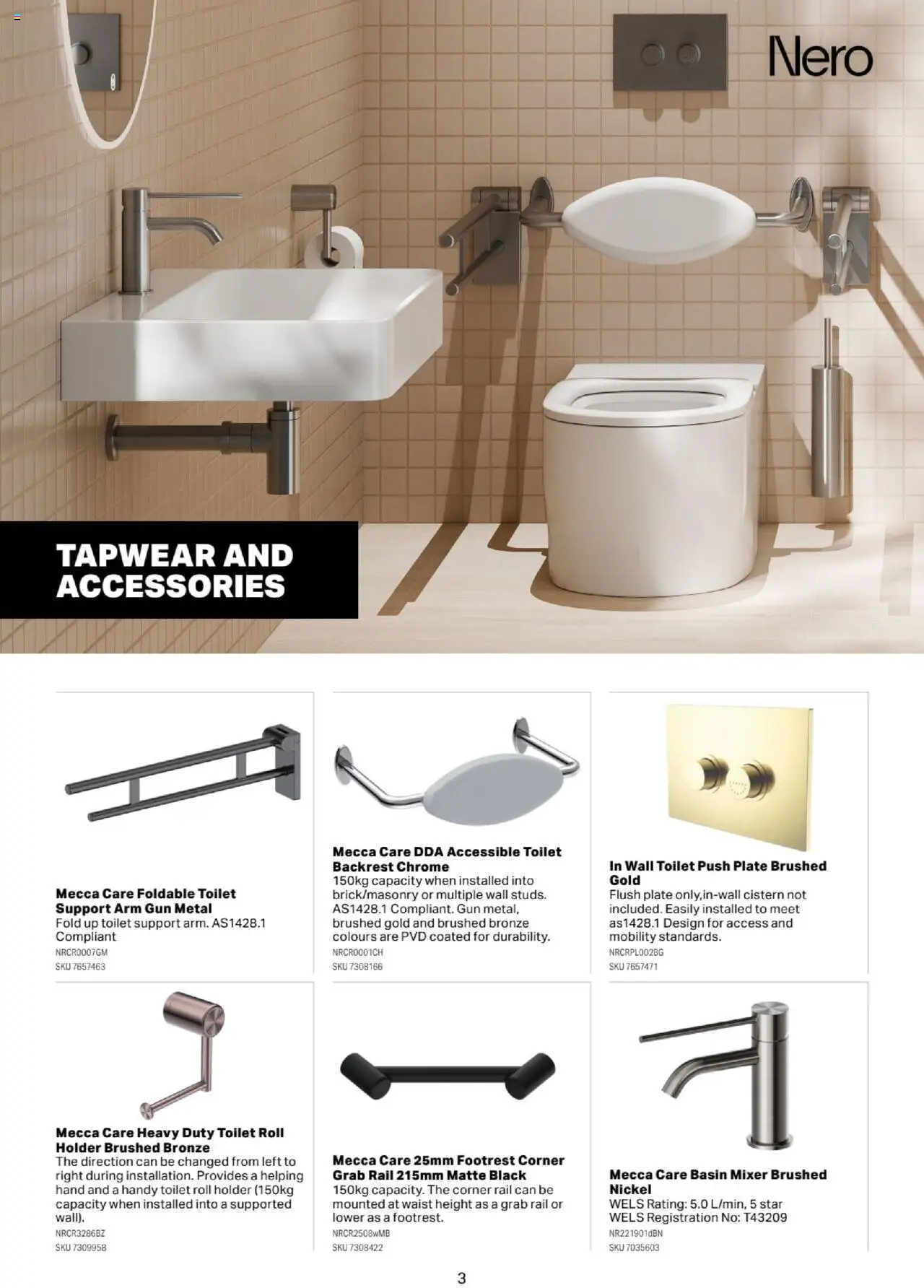 Mitre 10 catalogue - valid from 08.10.2025 | Page: 3 | Products: Toilet, Accessories, Mixer