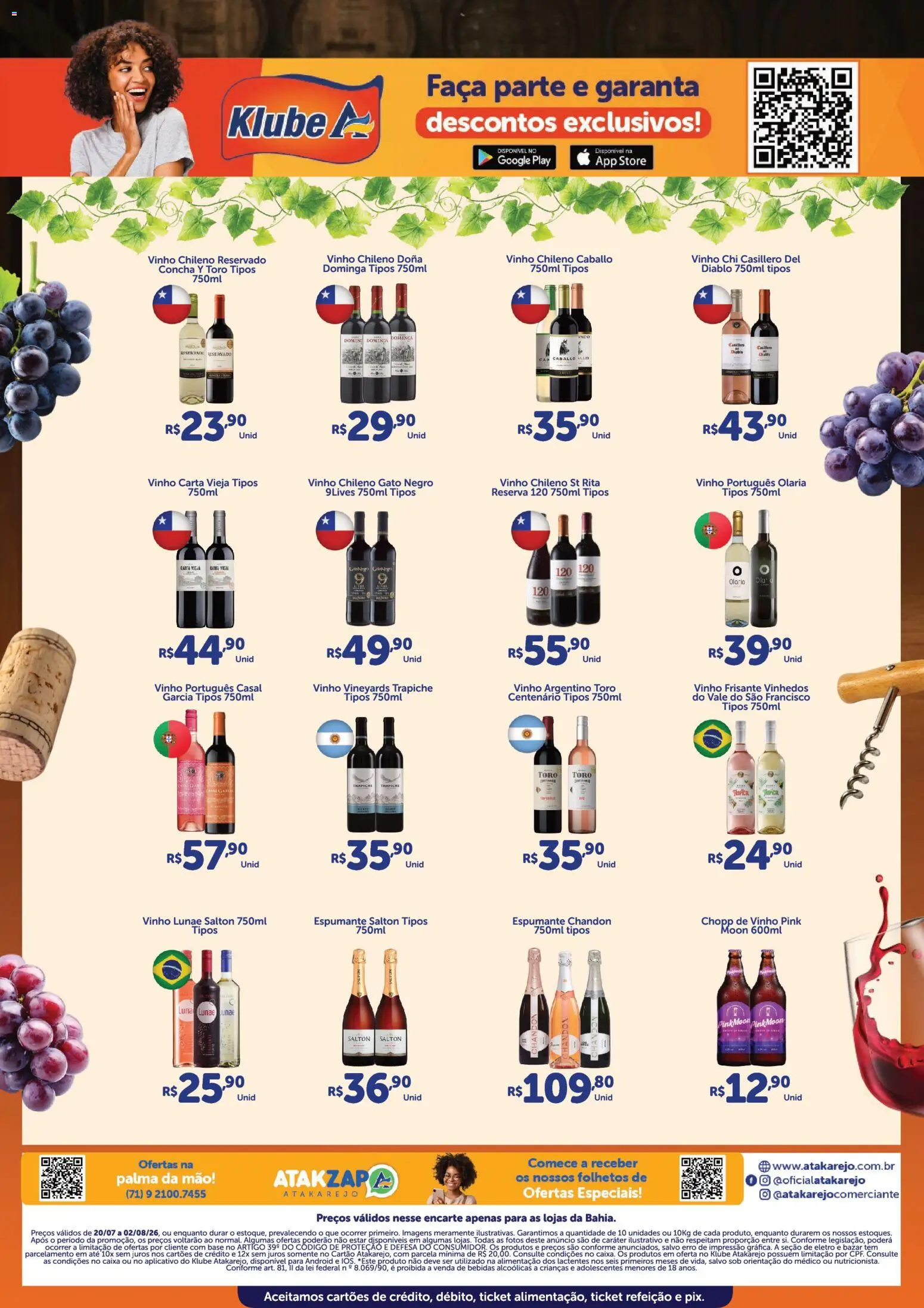 Atakarejo Folheto - válido de 20/07/2026 | Página: 2 | Produtos: Caixa, Faca, Vinho, Base