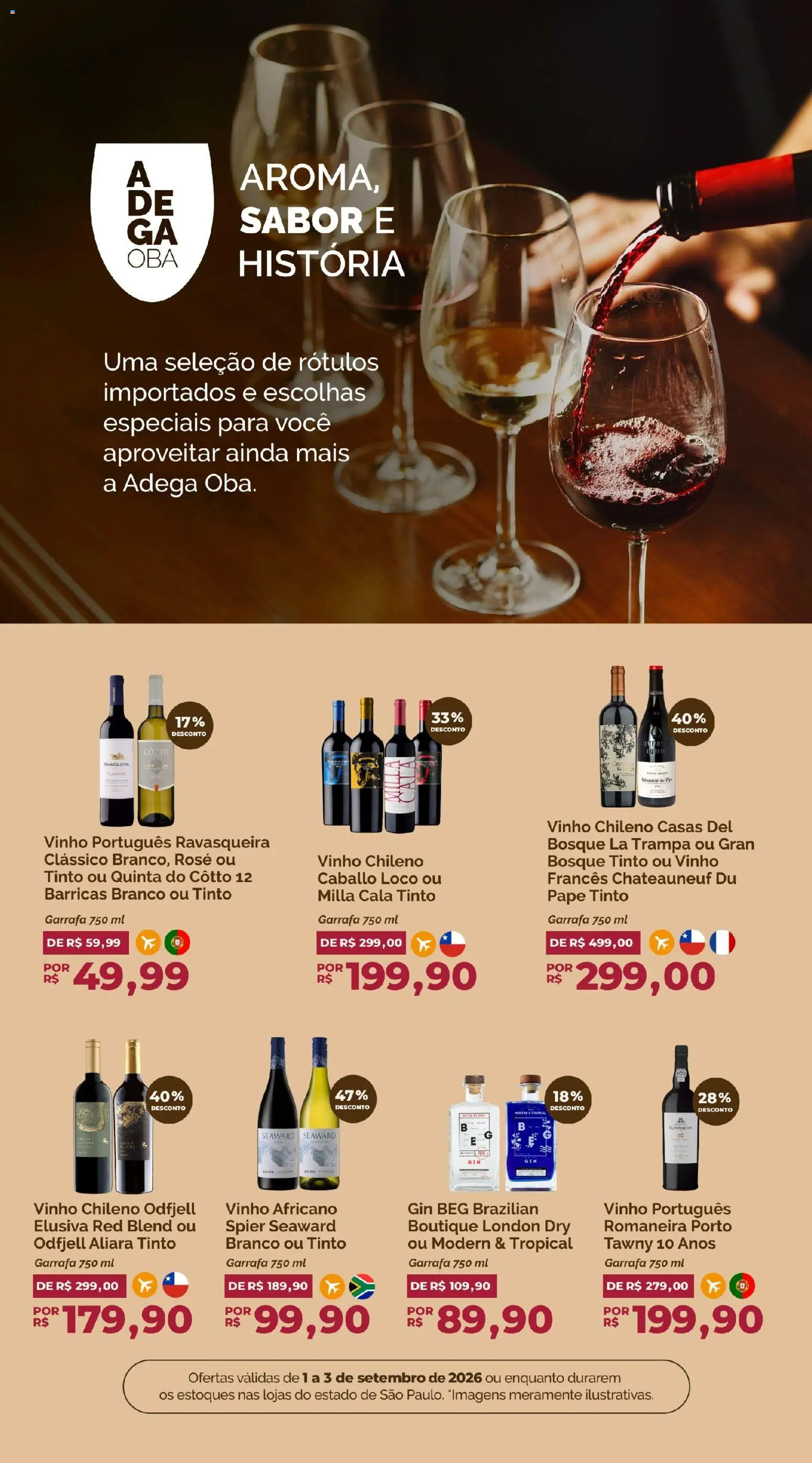 Oba Hortifruti Folheto - válido de 01/09/2026 | Página: 7 | Produtos: Vinho, Gin