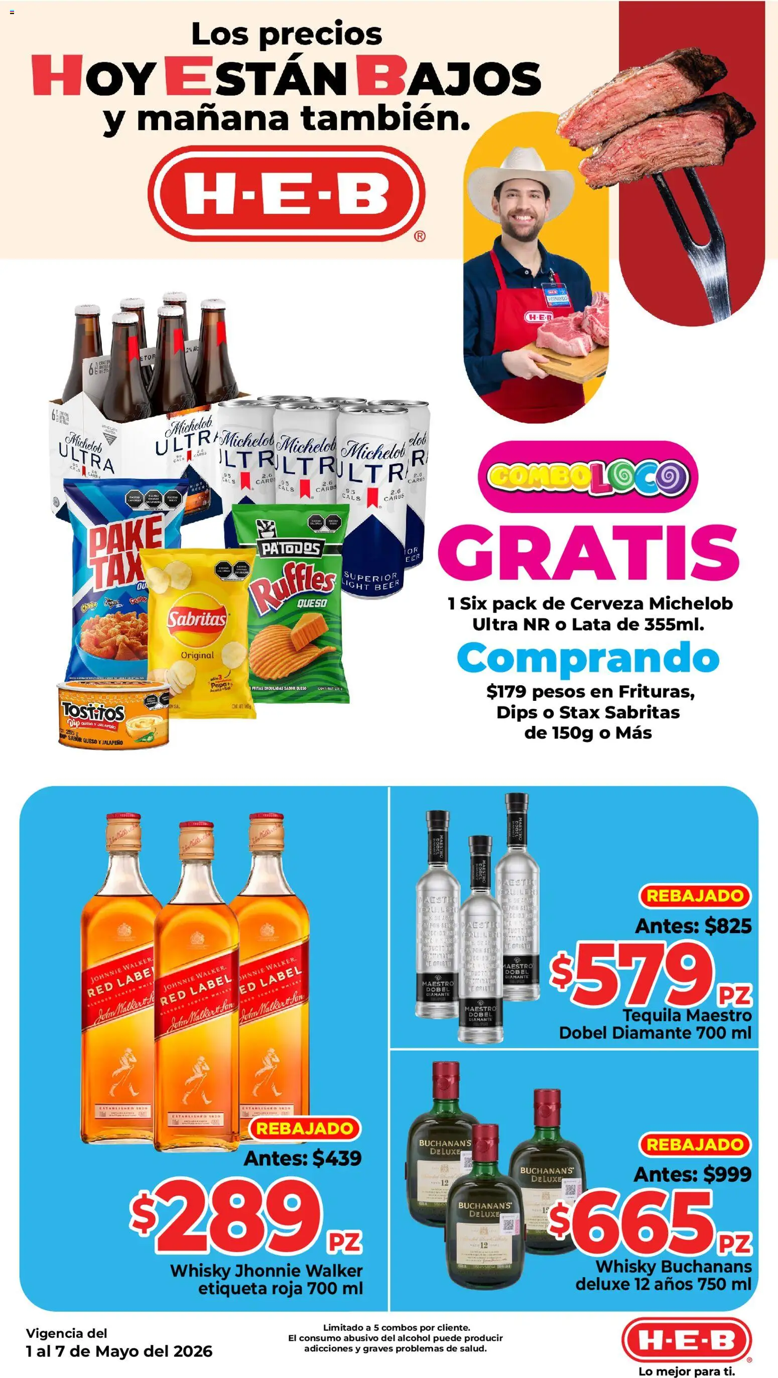 Nuevas ofertas de H-E-B válidas en toda la República Mexicana desde el 01.05.2026. ¡Encuentra las mejores ofertas en H-E-B folleto Calidad! | Página: 3