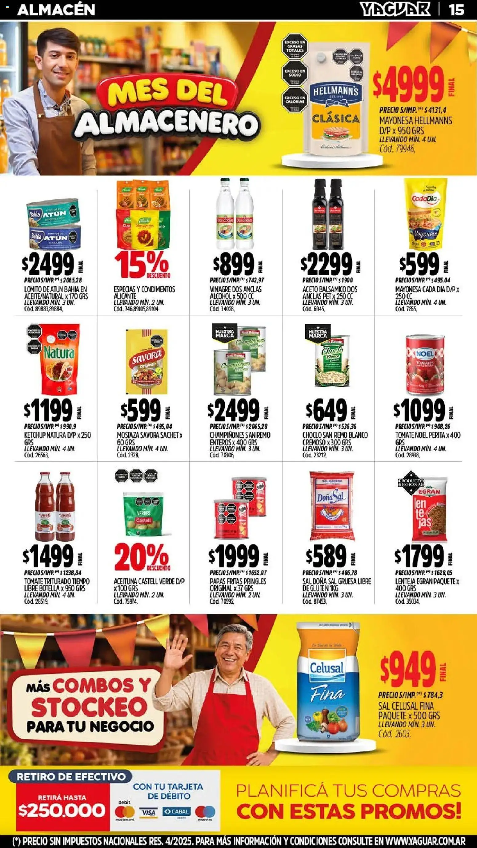 Yaguar - Oferta Semanal Córdoba │ válido desde el 21/09/2026 | Página: 15 | Productos: Choclo, Pimentón, Tomate, Tomates