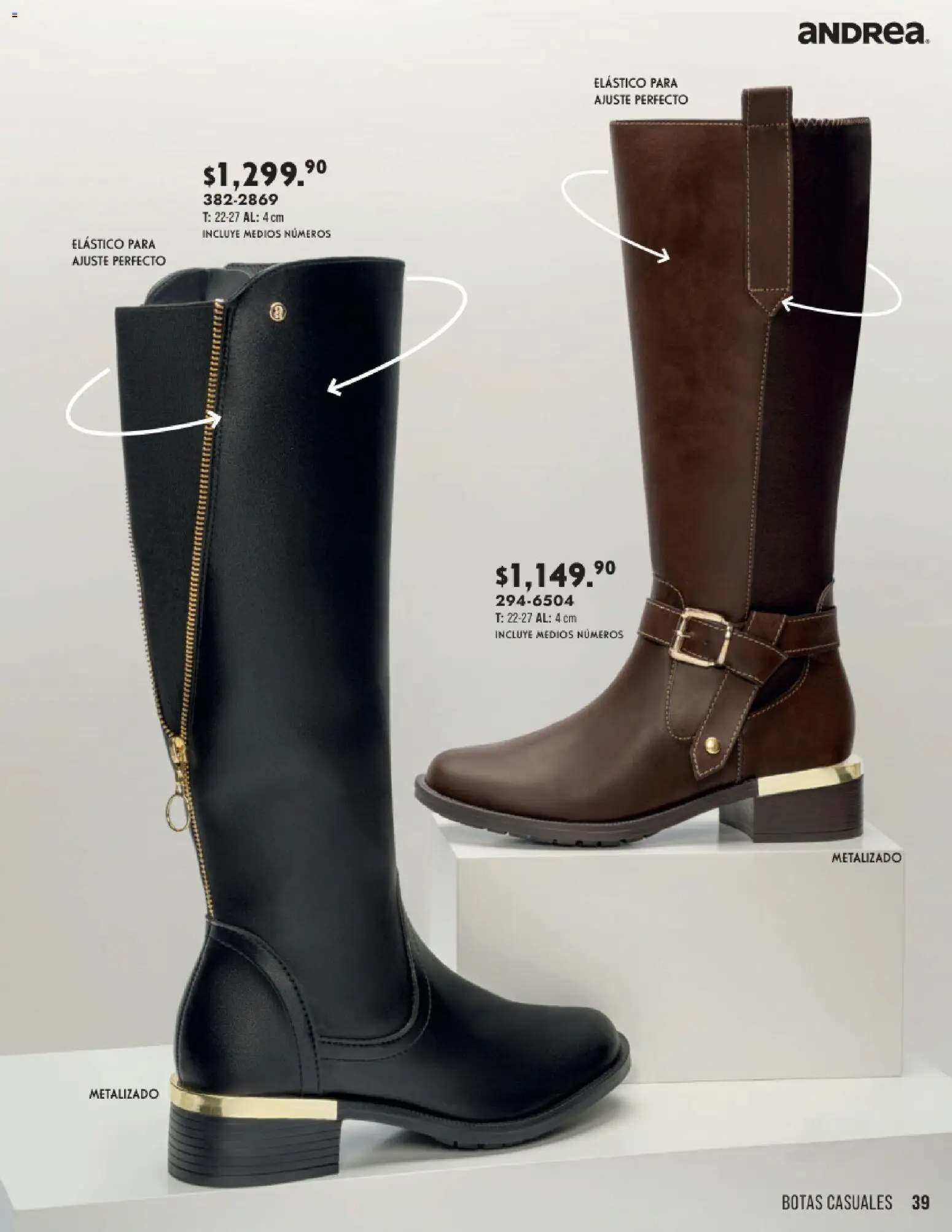 Nuevas ofertas de Andrea válidas en toda la República Mexicana desde el 23/08/2026. ¡Encuentra las mejores ofertas en Andrea catálogo Otoño Invierno! | Página: 39