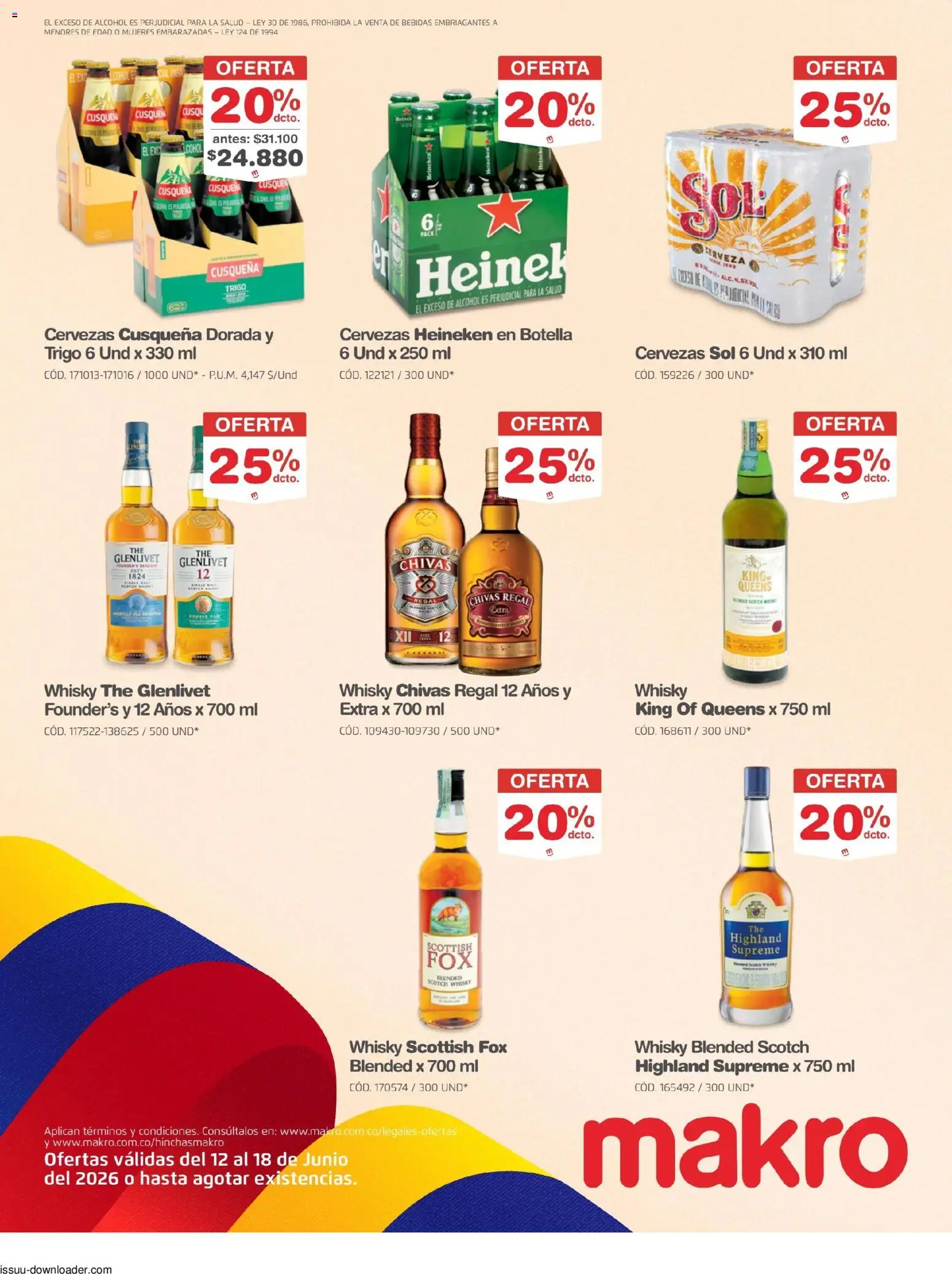 Makro revista - valida desde el 12.06.2026 | Página: 3 | Productos: Whisky, Botella, Tintura, Cerveza