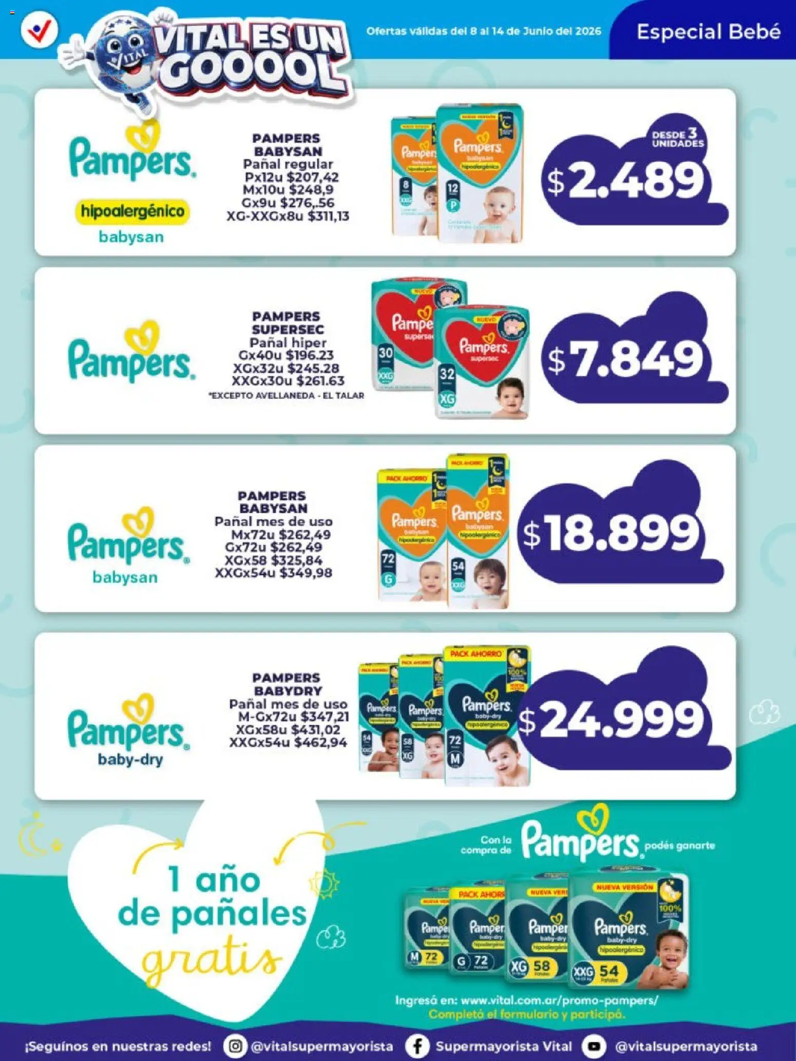 Vital - Especial de pañales │ válido desde el 08.06.2026 | Página: 3 | Productos: Pañales