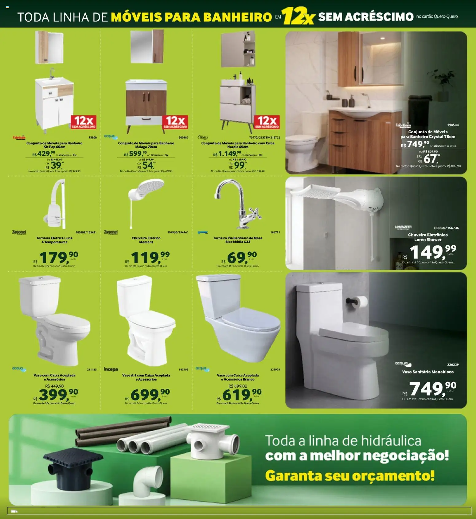 Lojas Quero-Quero Folheto - válido de 01/10/2026 | Página: 3 | Produtos: Caixa, Vaso sanitário, Cuba, Pia