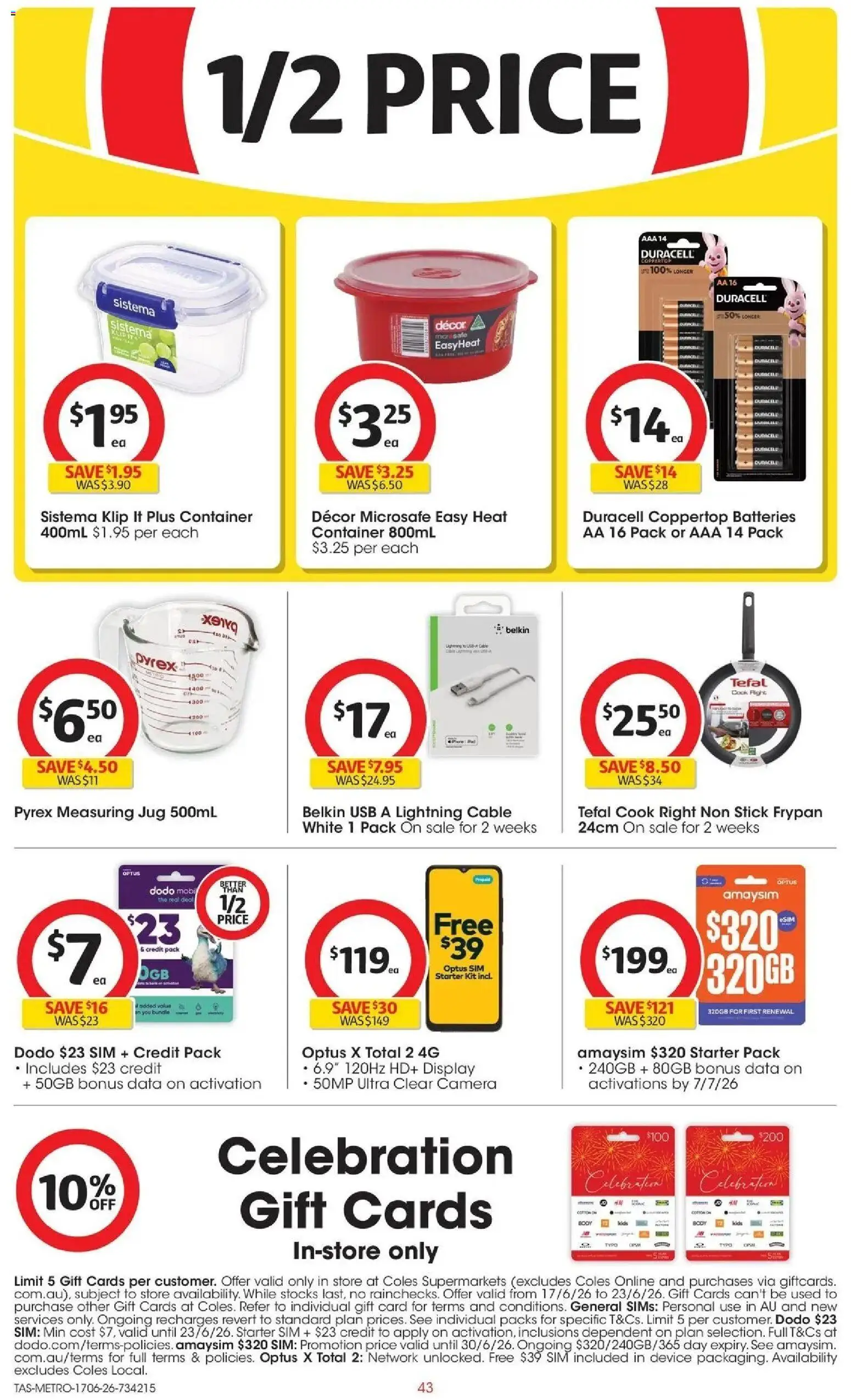 Coles catalogue - valid from 16.06.2026 | Page: 43 | Products: Device, Camera, Cable, Usb