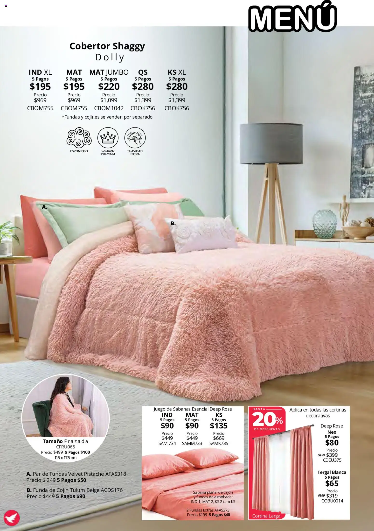 Nuevas ofertas de Colchas Concord válidas en toda la República Mexicana desde el 15/10/2026. ¡Encuentra las mejores ofertas en Colchas Concord catálogo Colección Cobertor Calor de Hogar! | Página: 49