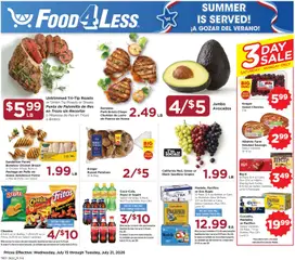 Preview of Food 4 Less weekly ads valid from 07/15/2026
