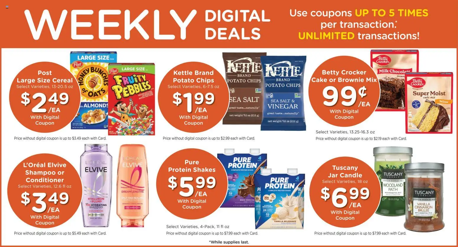 Fry's Food Weekly Ad - valid from 08/26/2026 | Page: 3 | Products: Shampoo, Chips, Salt, Cake
