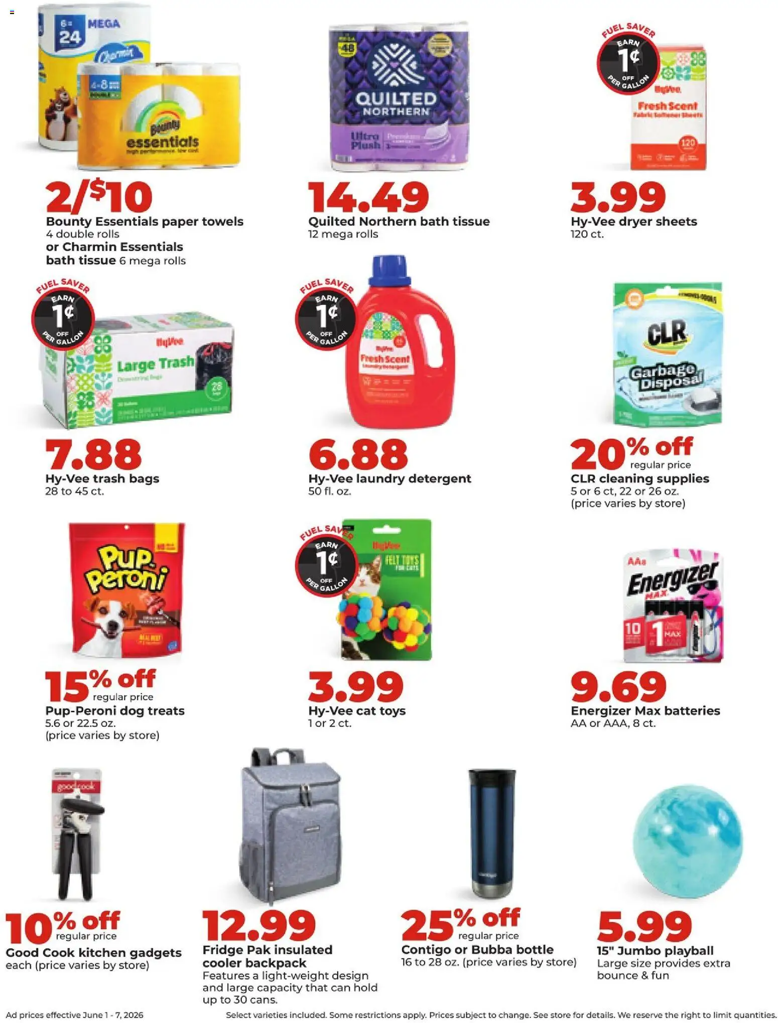 HyVee Weekly Ad - valid from 01.06.2026 | Page: 31 | Products: Bath, Dog Treats, Backpack, Dryer