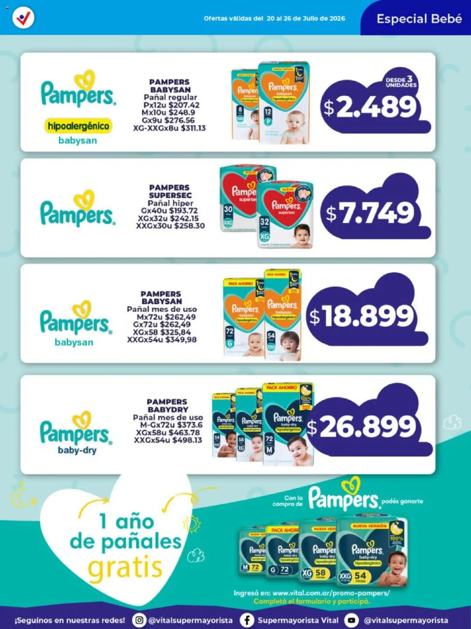 Vital - Especial de pañales │ válido desde el 20/07/2026 | Página: 3 | Productos: Pañales