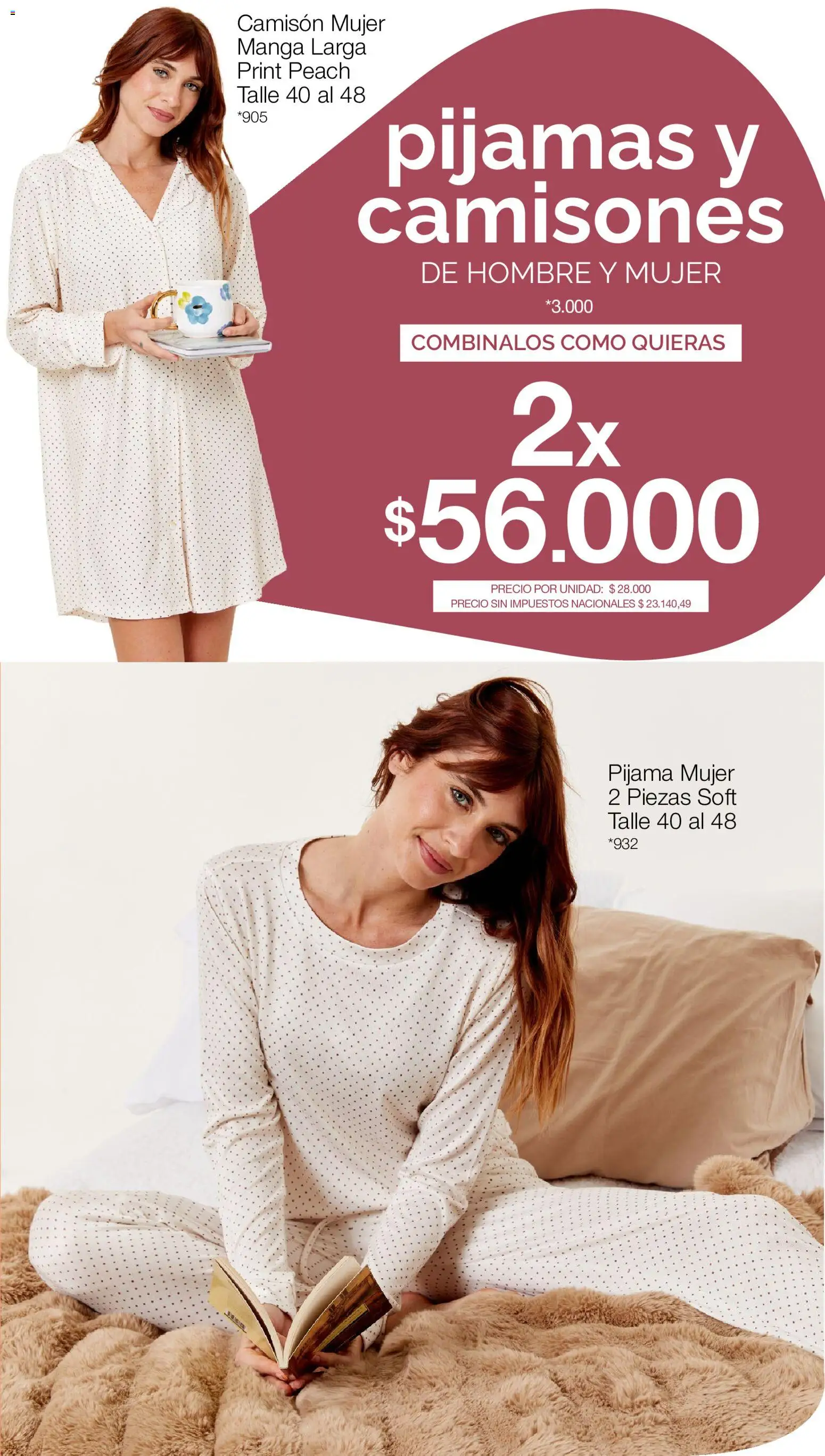 La Anonima catálogo Especial Modo Relax │ válido desde el 25/06/2026 | Página: 5 | Productos: Manga, Camisón, Pijama