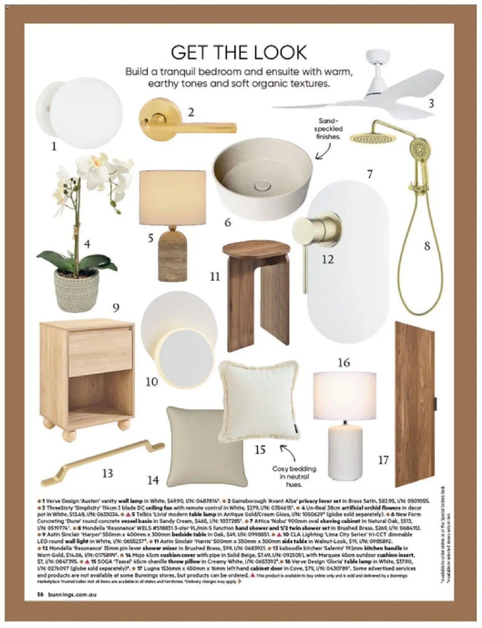 Bunnings Warehouse catalogue - valid from 01/09/2026 | Page: 58 | Products: Door, Shower, Lamp, Artificial orchid
