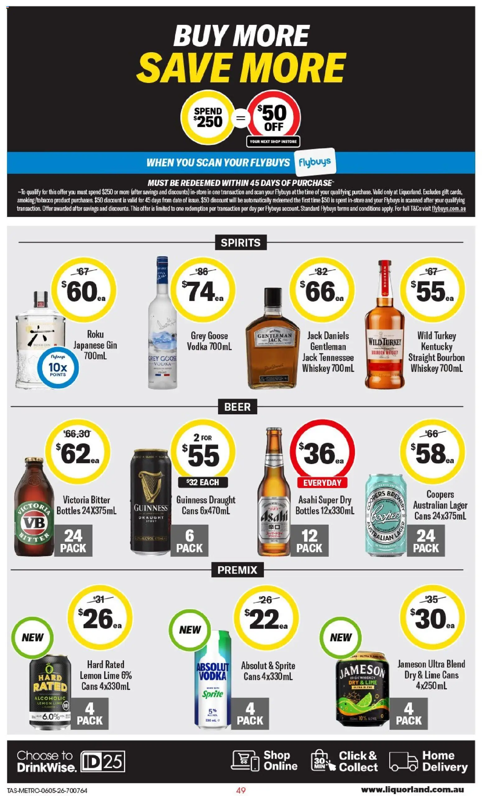 Coles catalogue - valid from 06.05.2026 | Page: 50 | Products: Beer, Vodka, Lemon, Lime