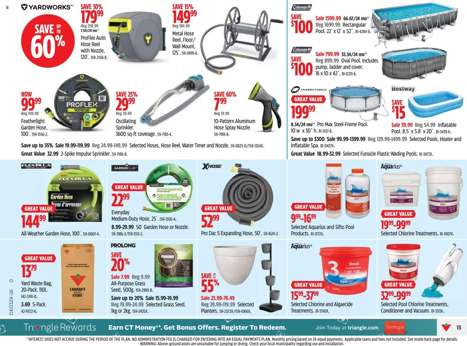 Canadian Tire flyer valid from Jul 16, 2026 | Page: 13 | Products: Water, Conditioner