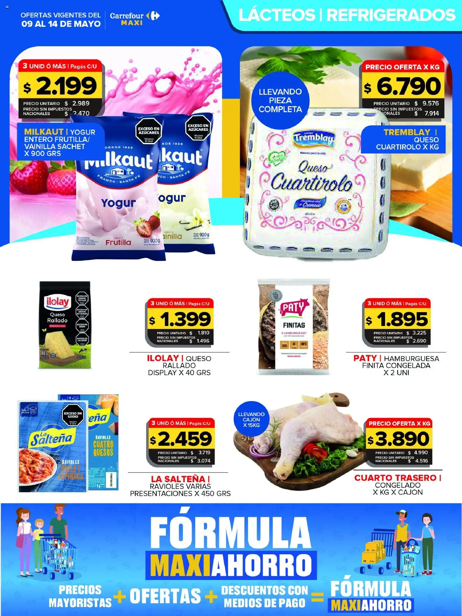 Carrefour Maxi - BEBIDAS │ válido desde el 09.05.2026 | Página: 8 | Productos: Frutilla, Queso, Yogur, Ravioles
