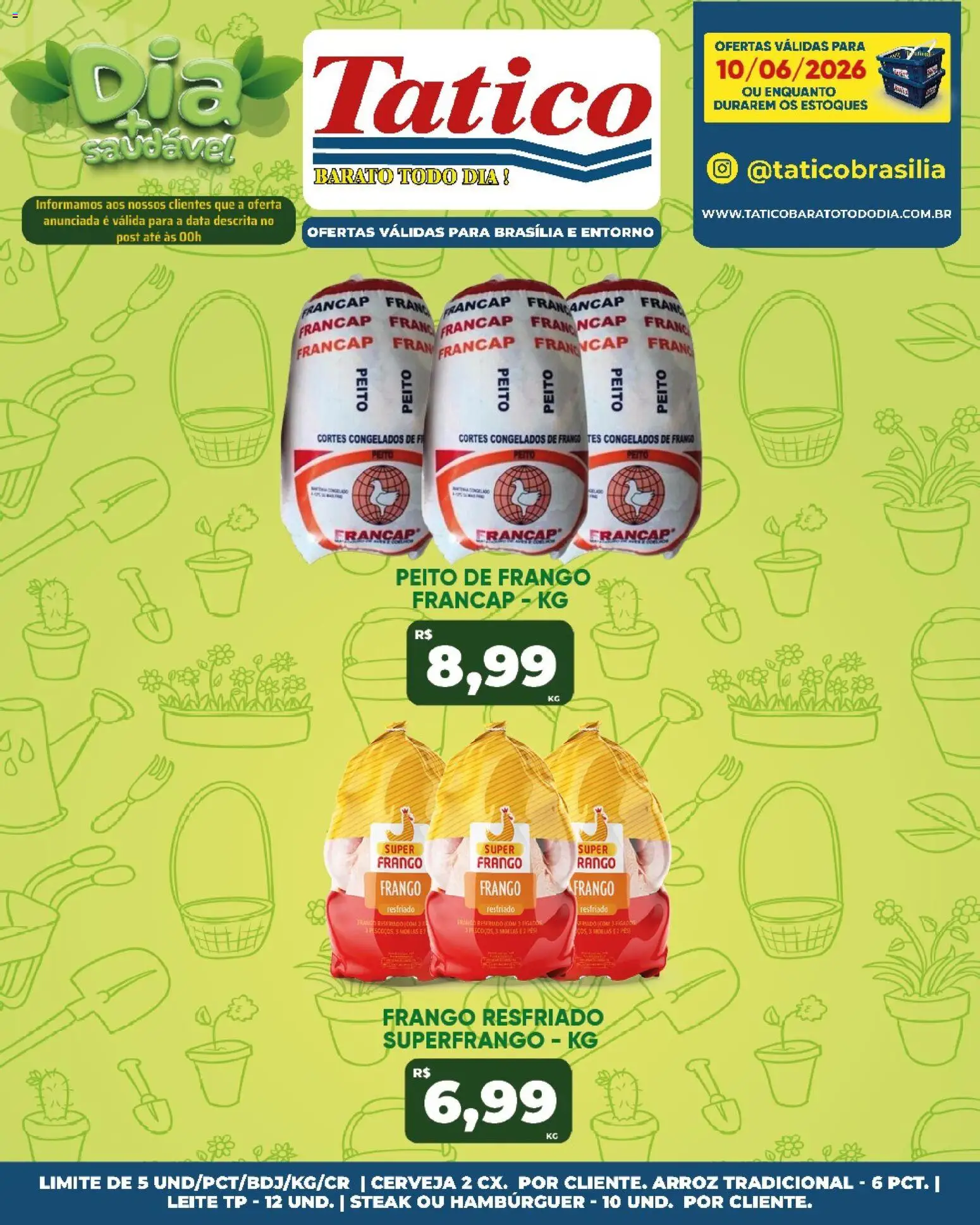Tatico Folheto - válido de 11.06.2026 | Página: 54 | Produtos: Leite, Cerveja, Arroz, Peito de frango
