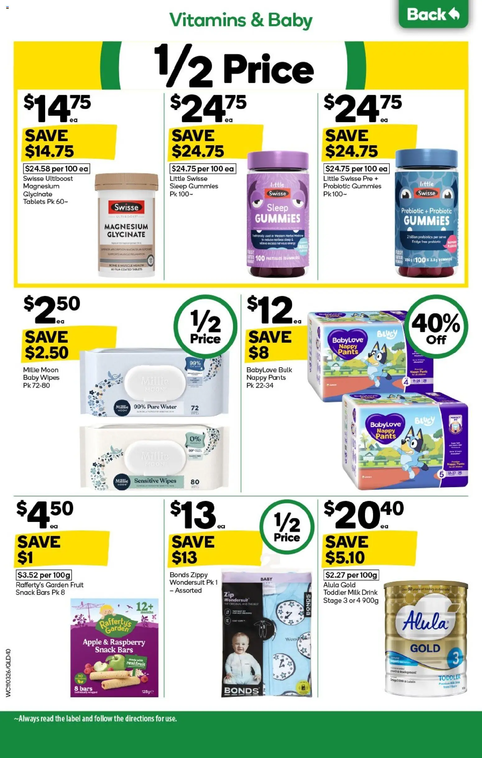 Woolworths catalogue - valid from 11.03.2026 | Page: 40 | Products: Milk, Water, Raspberry, Tablets