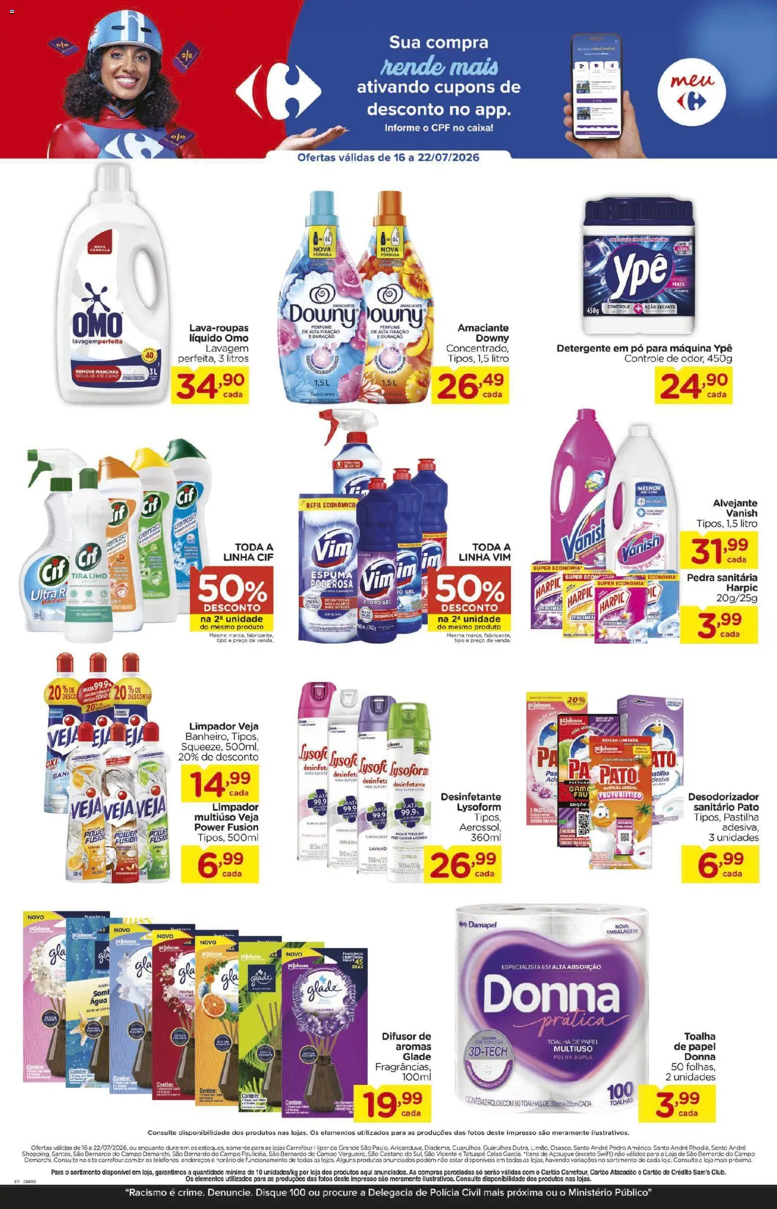 Carrefour Folheto - válido de 16/07/2026 | Página: 7 | Produtos: Difusor, Pó, Detergente, Vanish