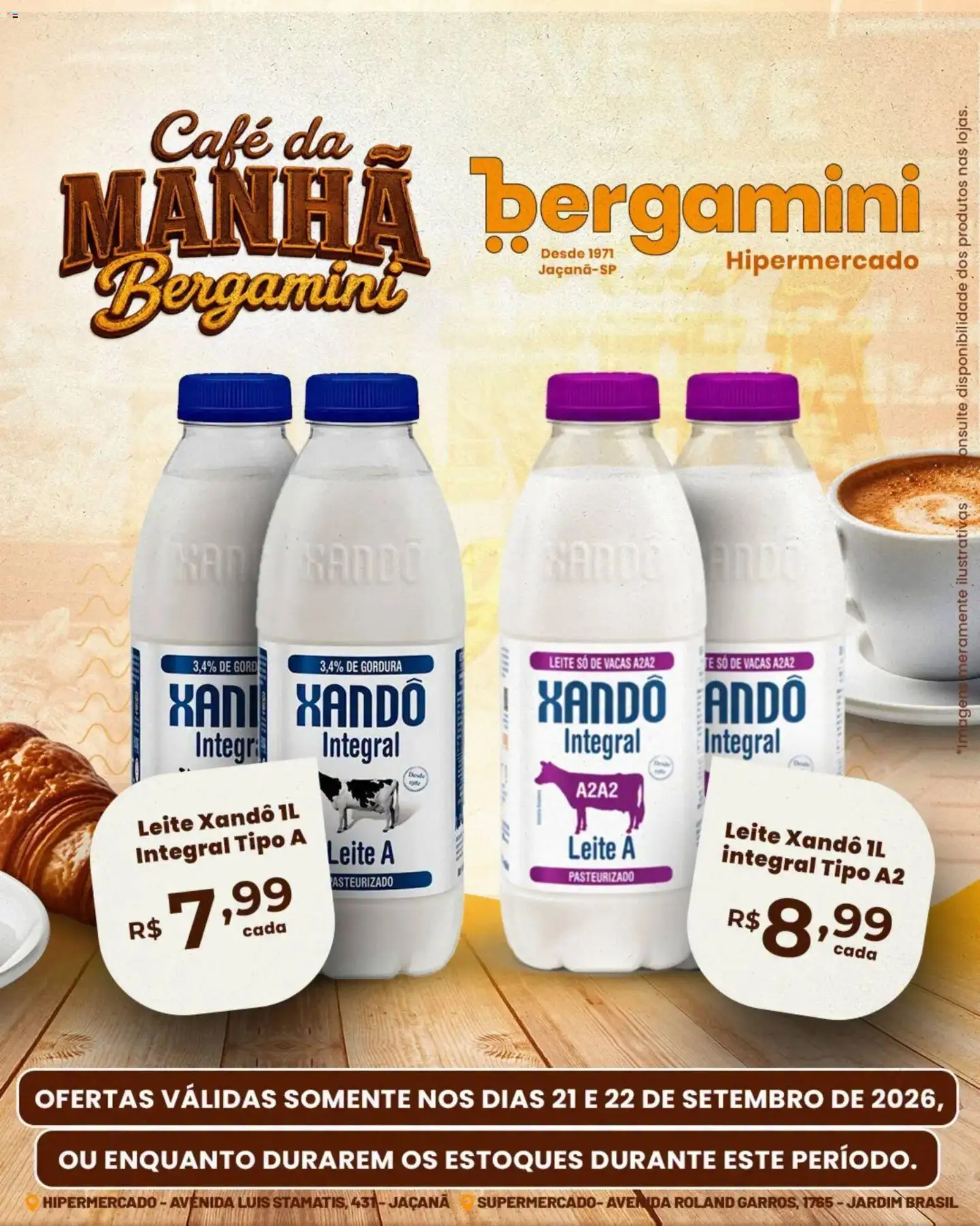 Supermercado Bergamini Folheto - válido de 21/09/2026 | Página: 14 | Produtos: Leite, Café